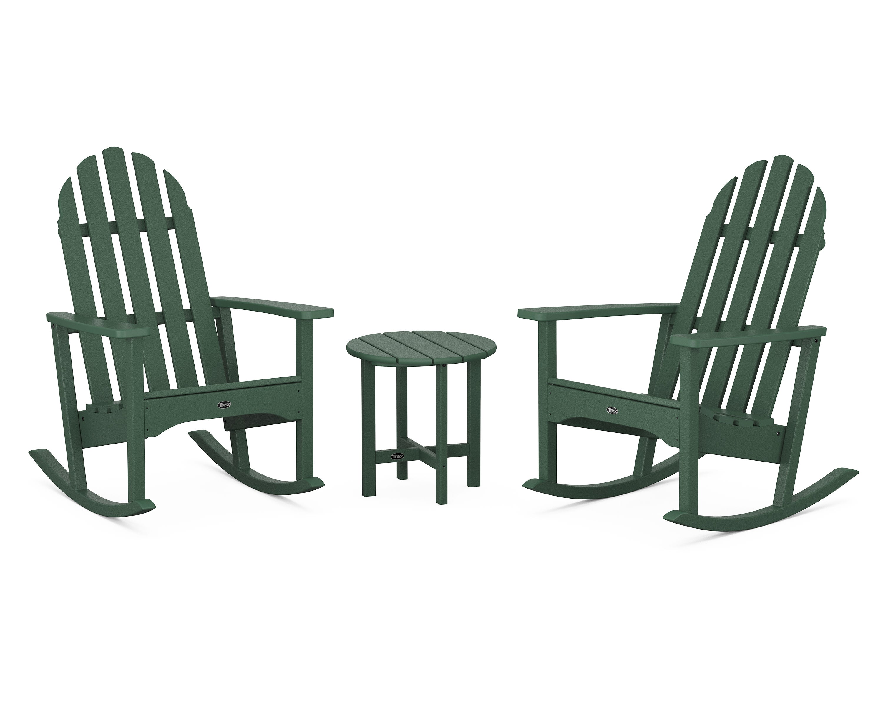 Cape Cod 3-Piece Adirondack Rocker Set in Rainforest Canopy