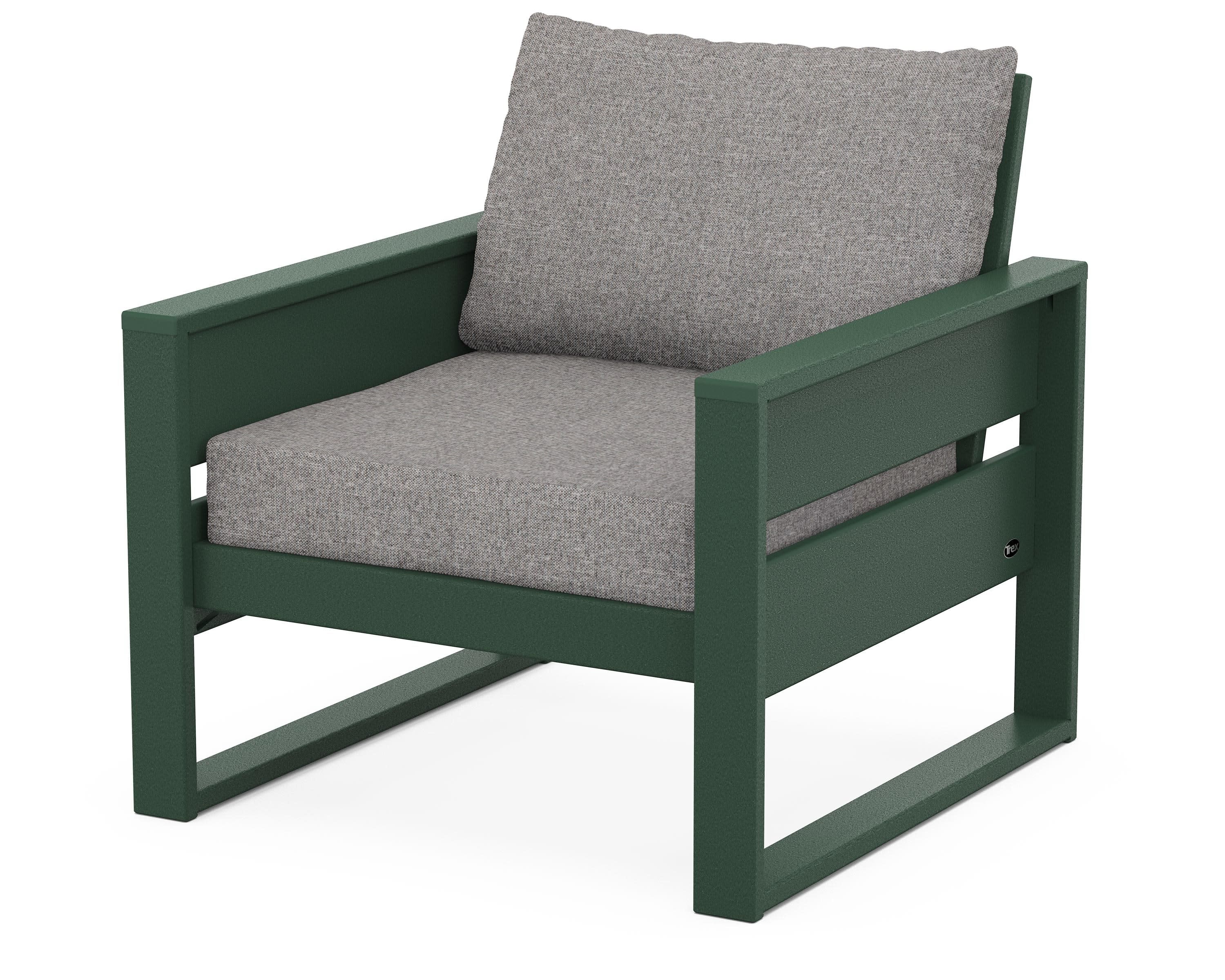 Eastport Club Chair in Rainforest Canopy / Grey Mist