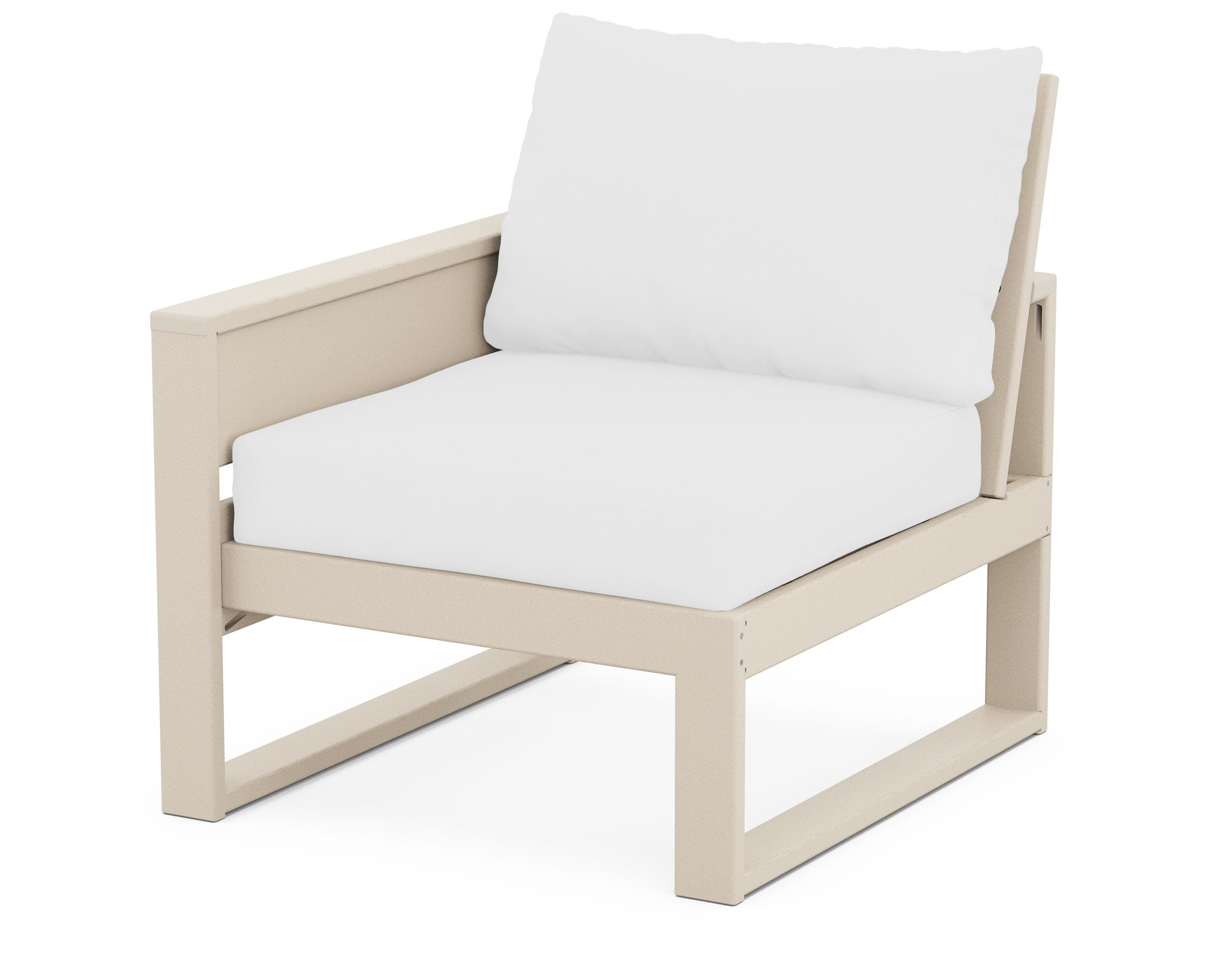 Eastport Modular Left Arm Chair in Sand Castle / Natural