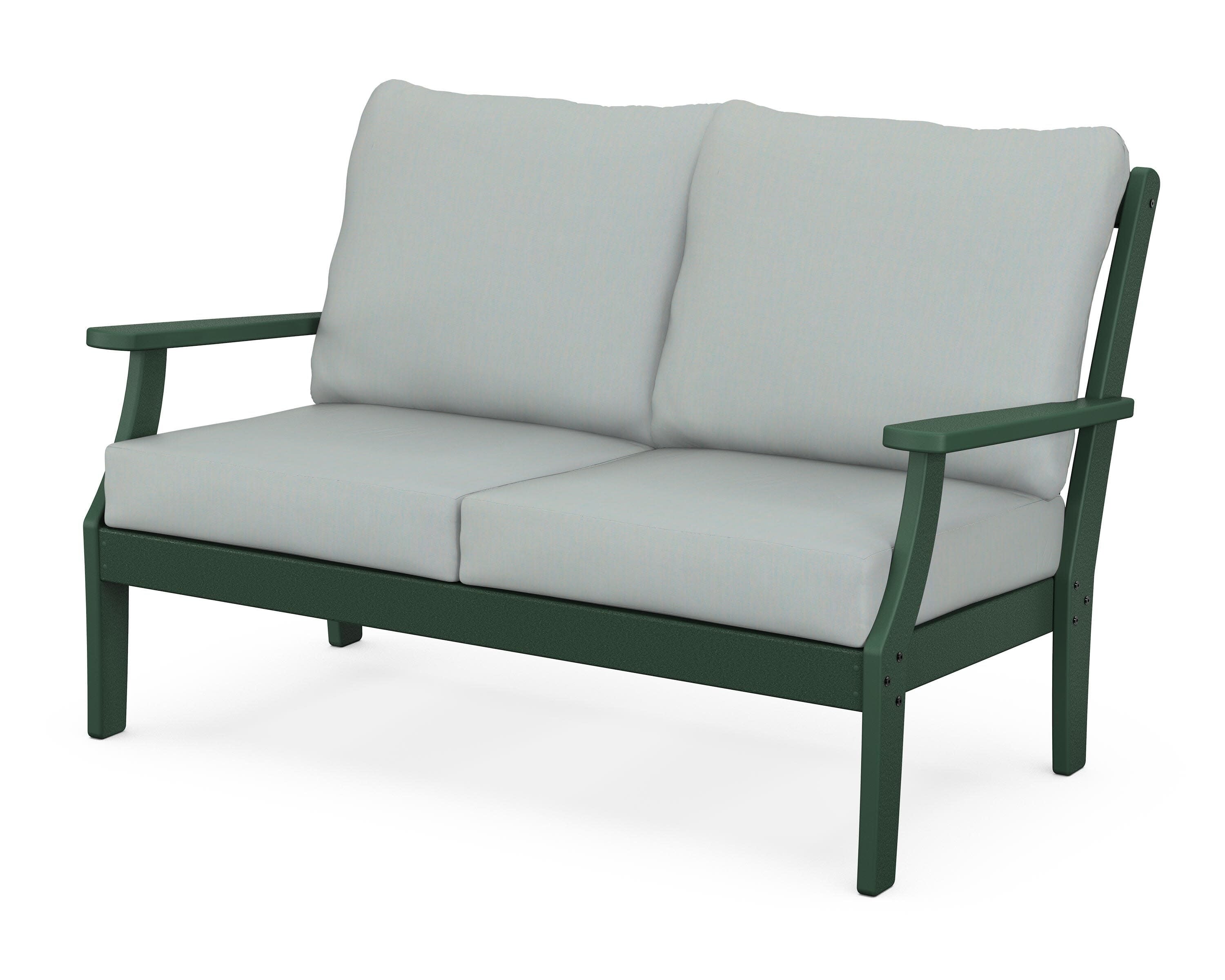 Yacht Club Deep Seating Loveseat in Rainforest Canopy / Spa