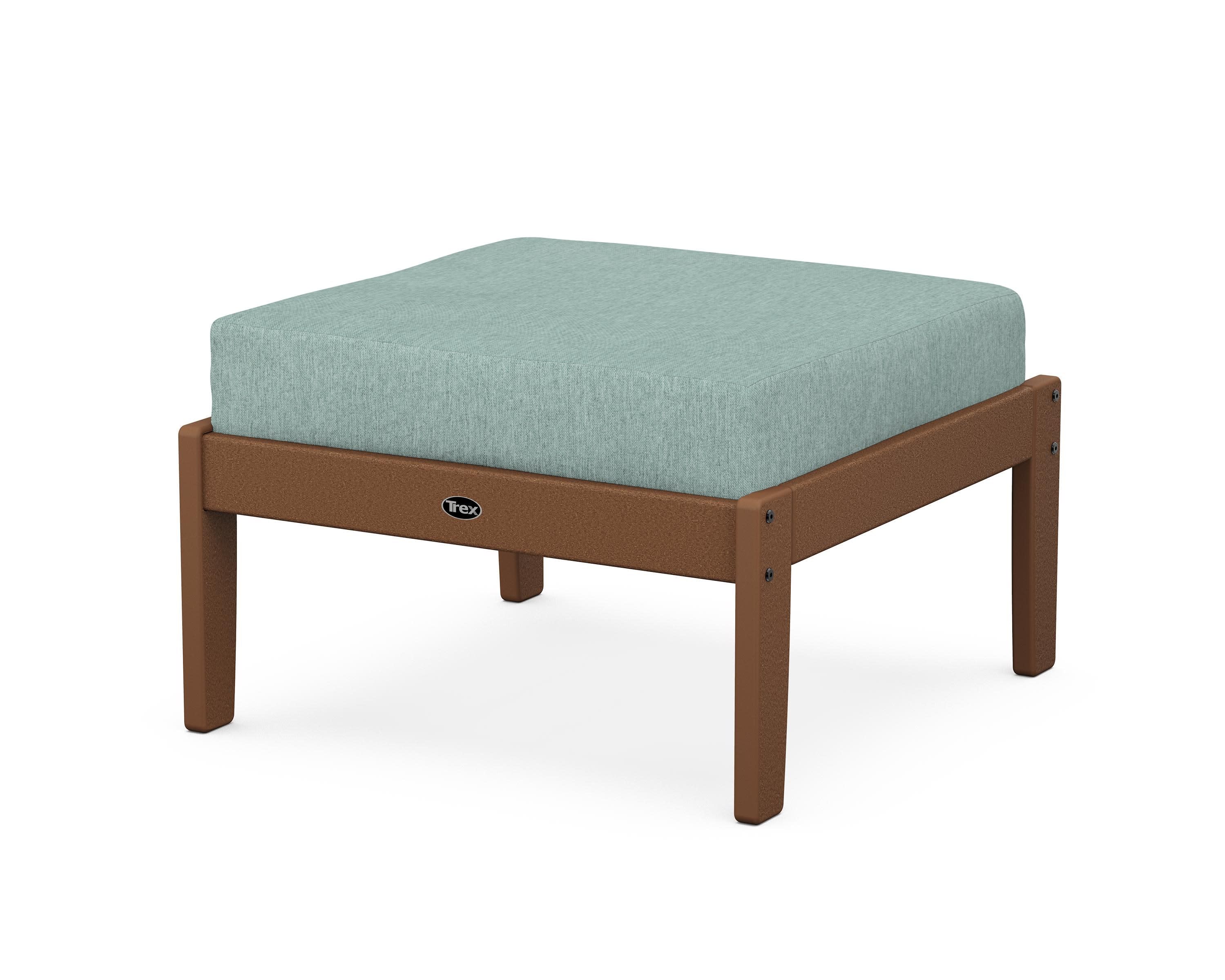 Yacht Club Deep Seating Ottoman in Tree House / Glacier Spa