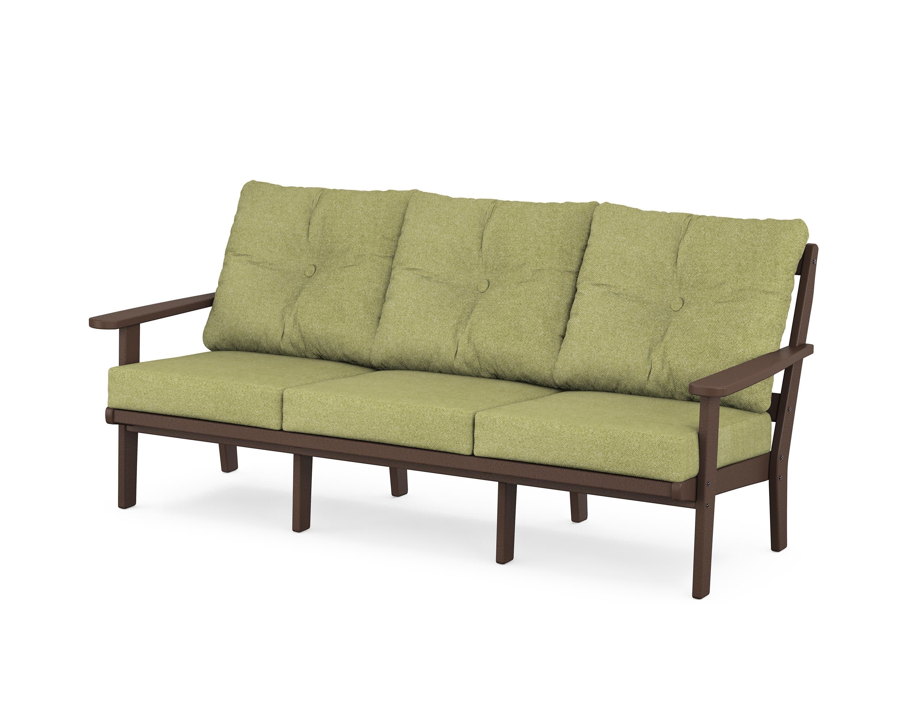 Cape Cod Deep Seating Sofa in Vintage Lantern / Chartreuse Boucle