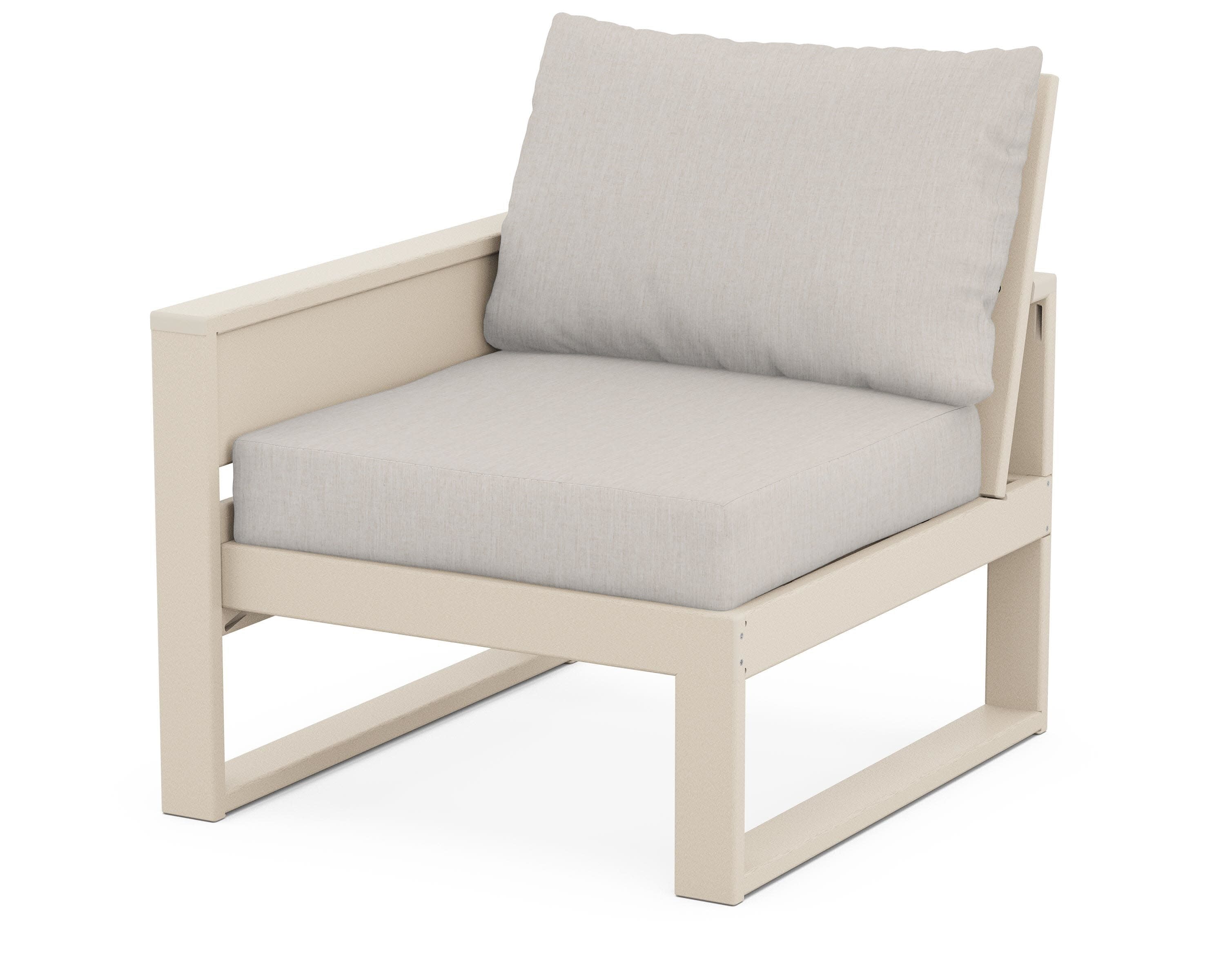 Eastport Modular Left Arm Chair in Sand Castle / Cast Ash