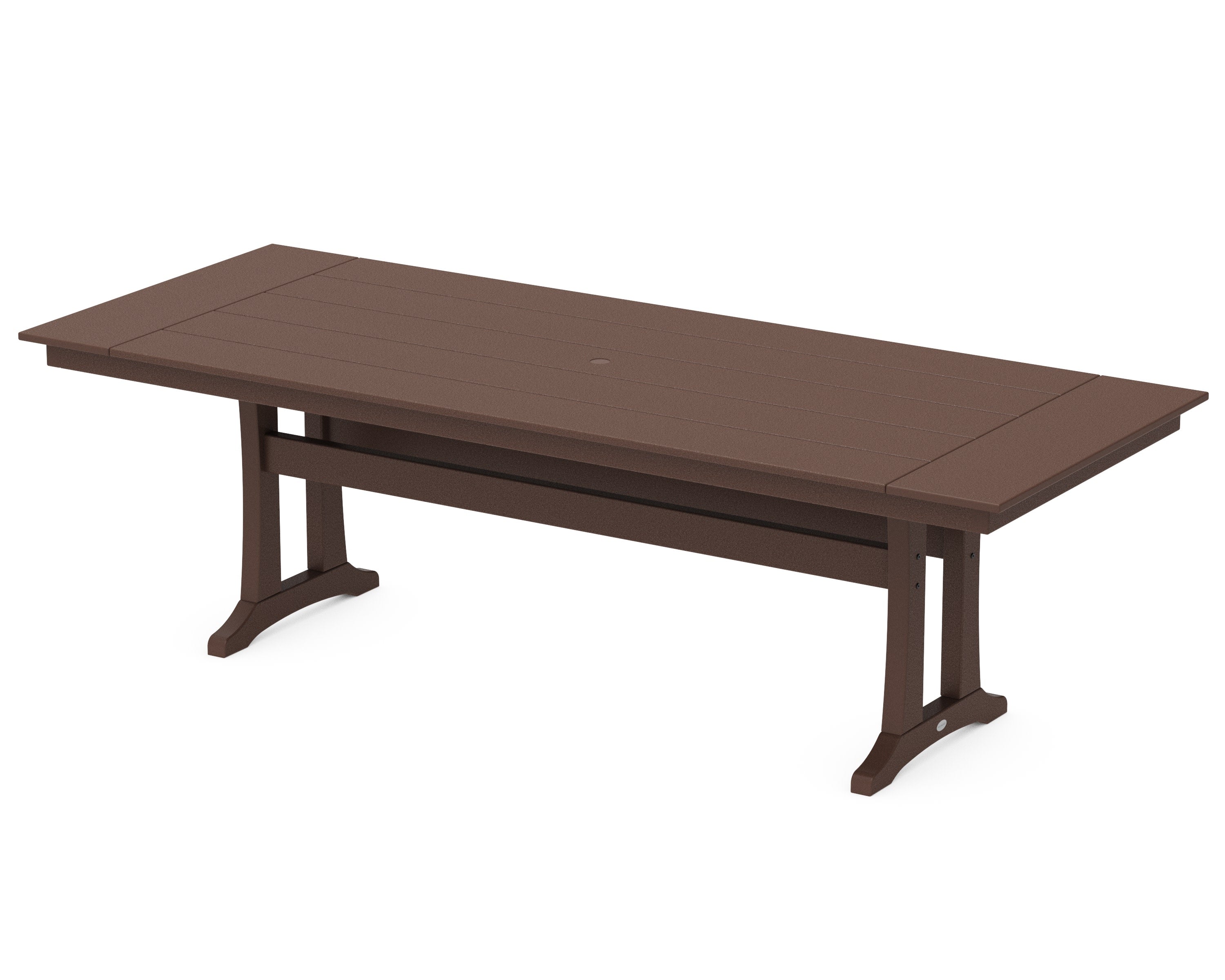 Farmhouse Trestle 38 x 96 Dining Table in Vintage Lantern