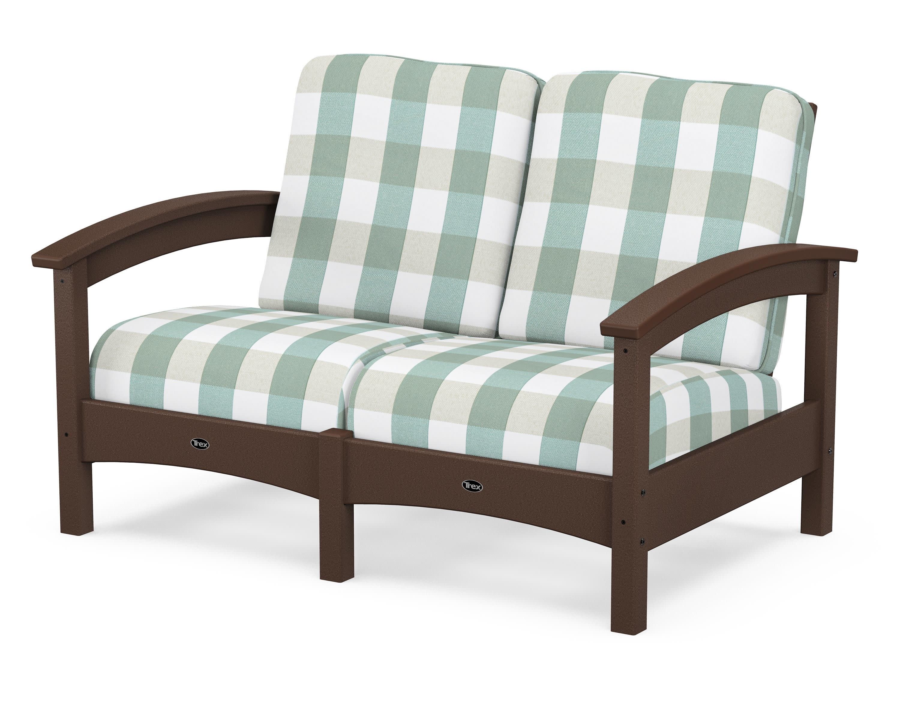Rockport Club Loveseat in Vintage Lantern / Buffalo Plaid Glacier Spa