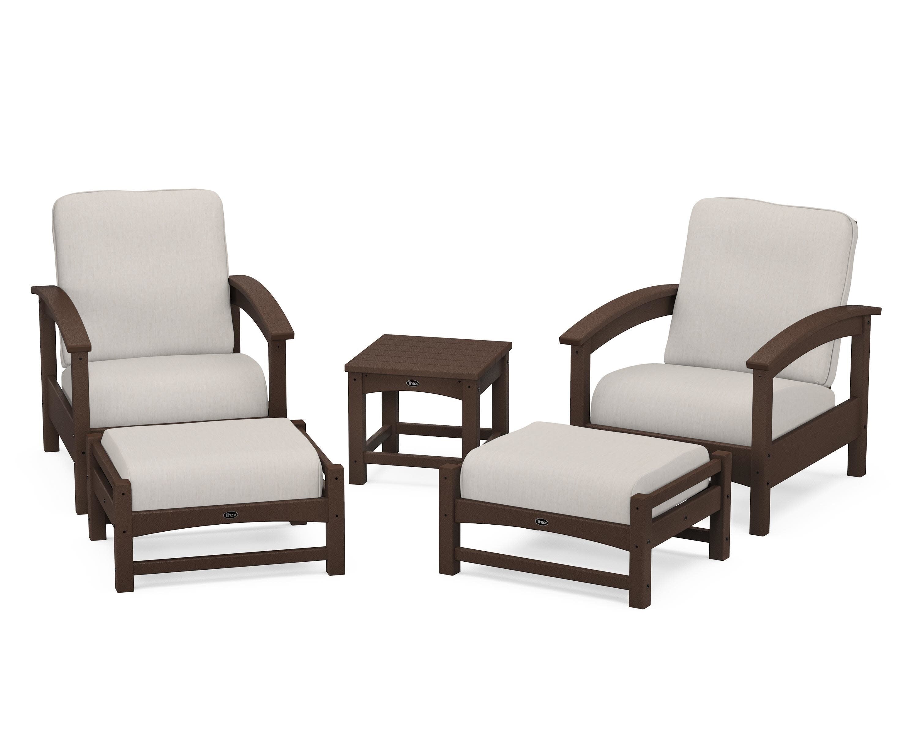 Rockport 5-Piece Deep Seating Set in Vintage Lantern / Cast Ash