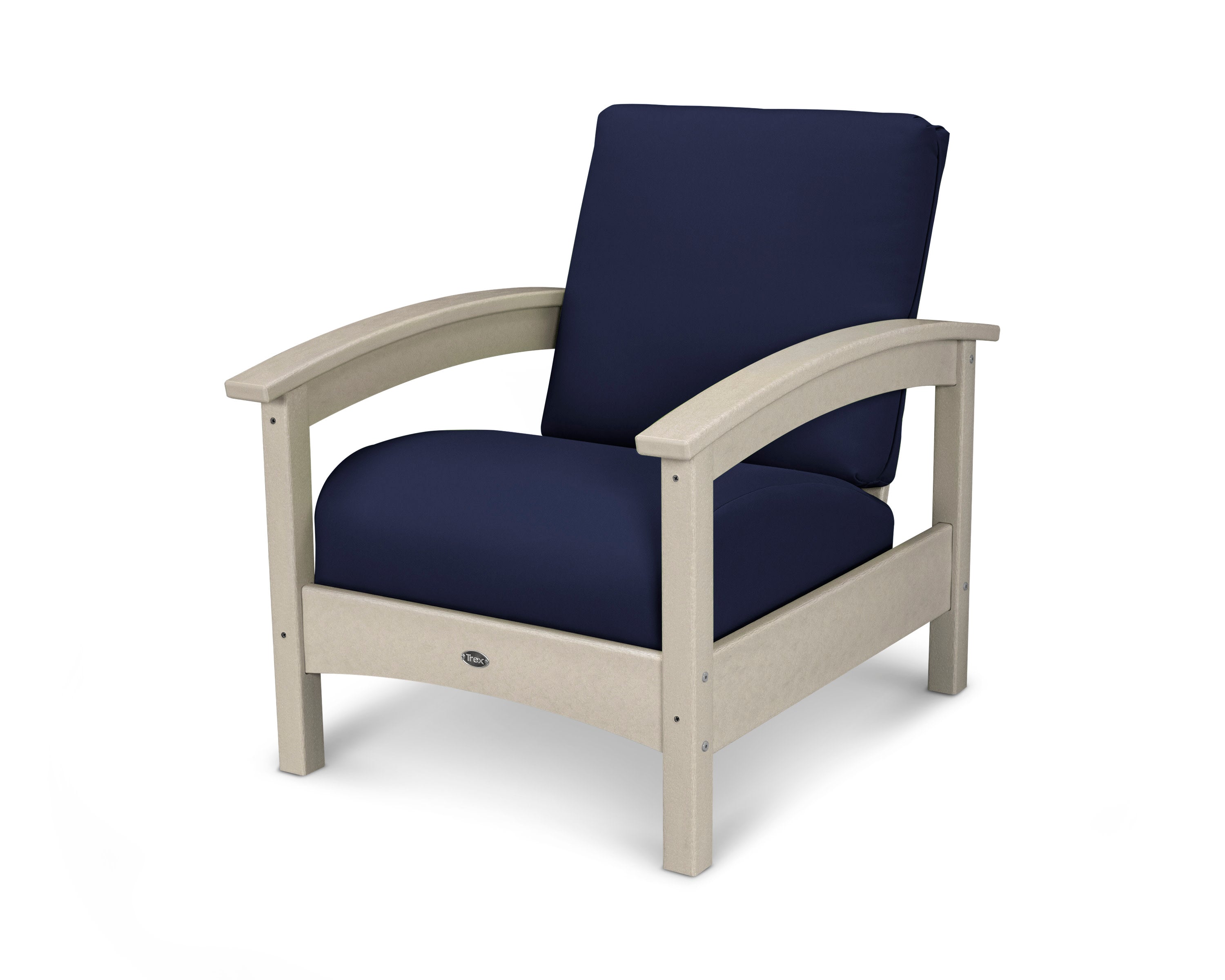 Rockport Club Chair in Sand Castle / Navy