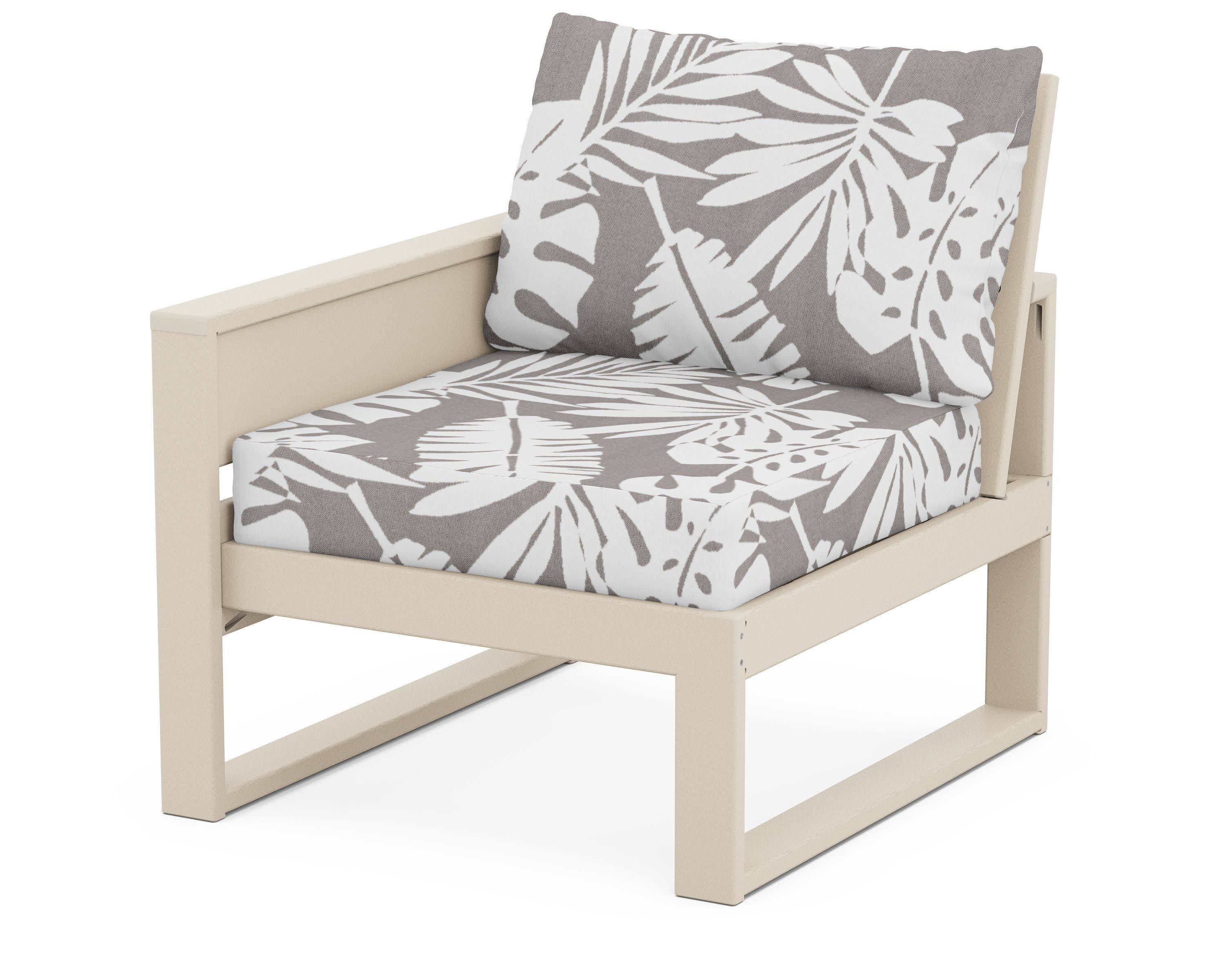 Eastport Modular Left Arm Chair in Sand Castle / Leaf Grey Mist