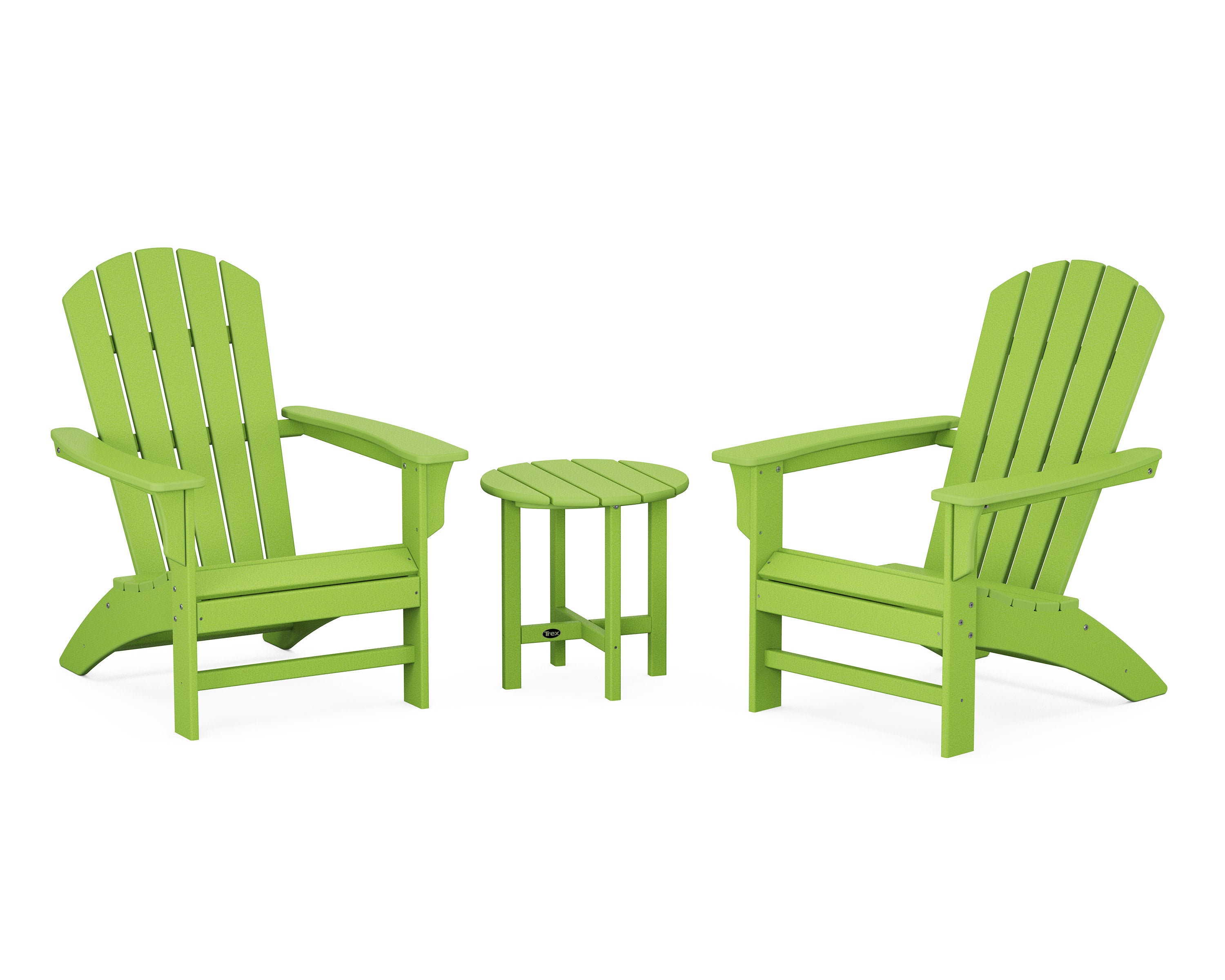 Yacht Club 3-Piece Adirondack Set in Lime
