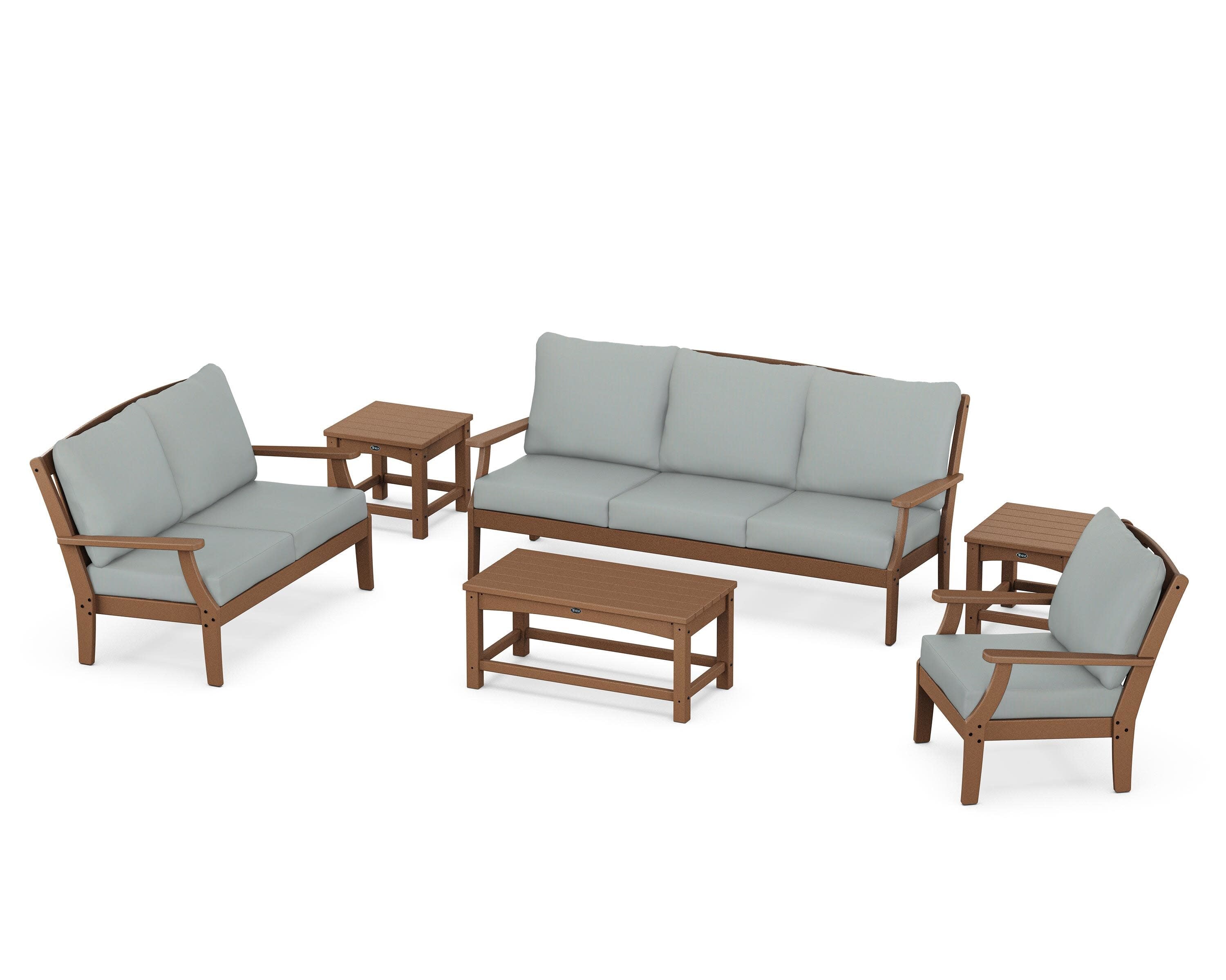 Yacht Club 6-Piece Deep Seating Set in Tree House / Spa