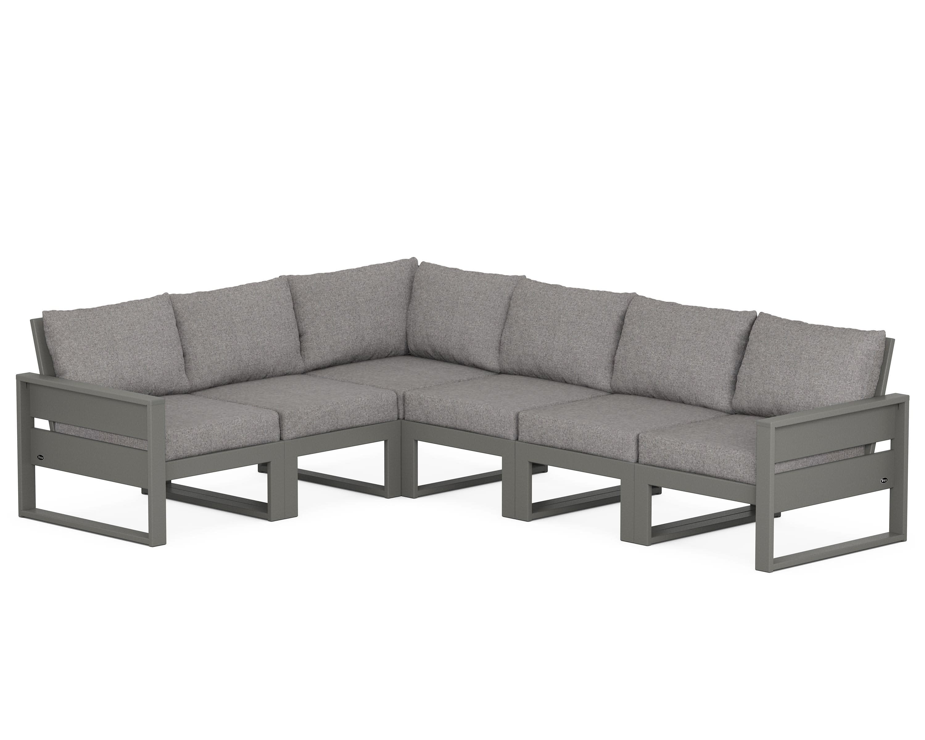 Eastport 6-Piece Sectional in Stepping Stone / Grey Mist