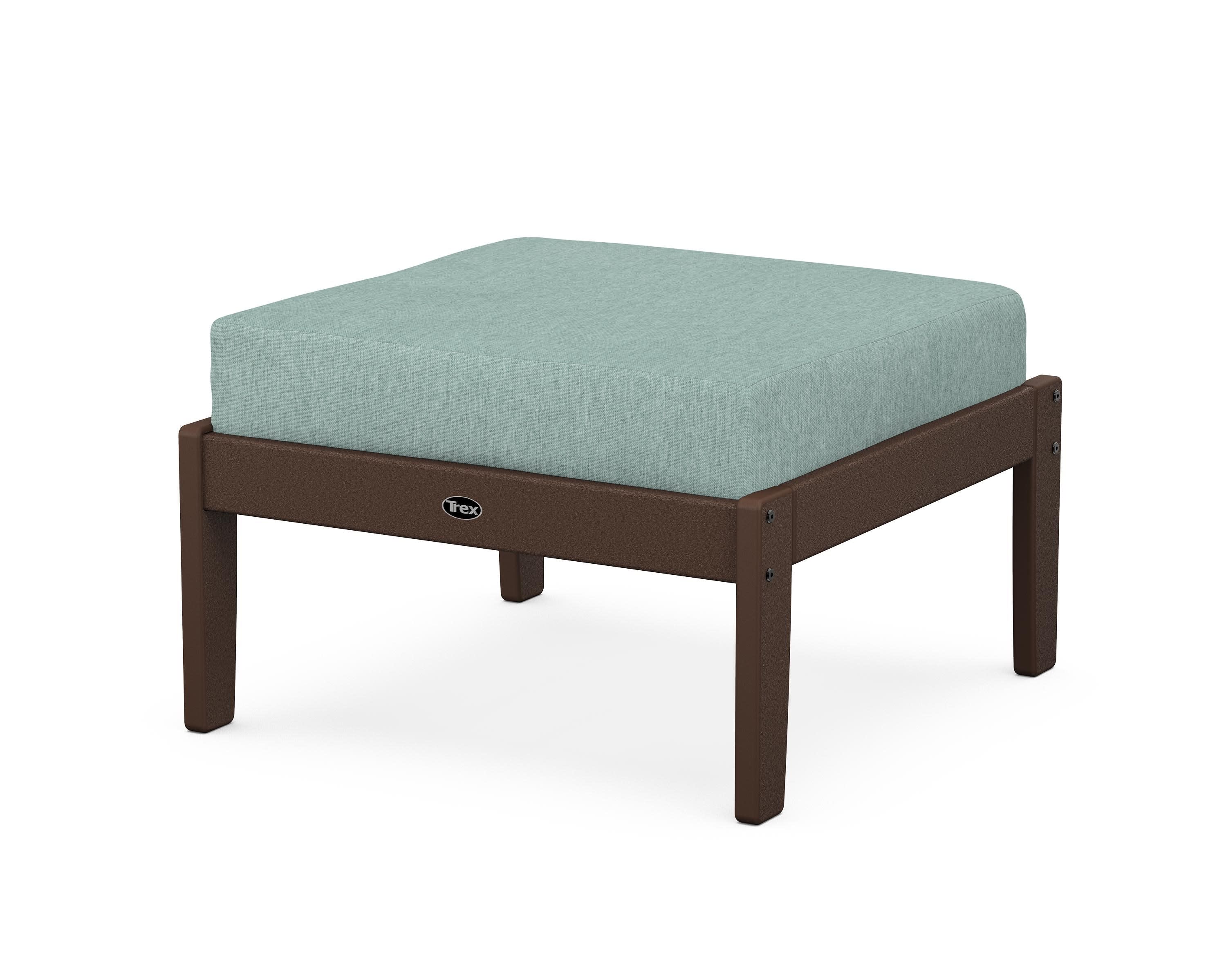 Yacht Club Deep Seating Ottoman in Vintage Lantern / Glacier Spa