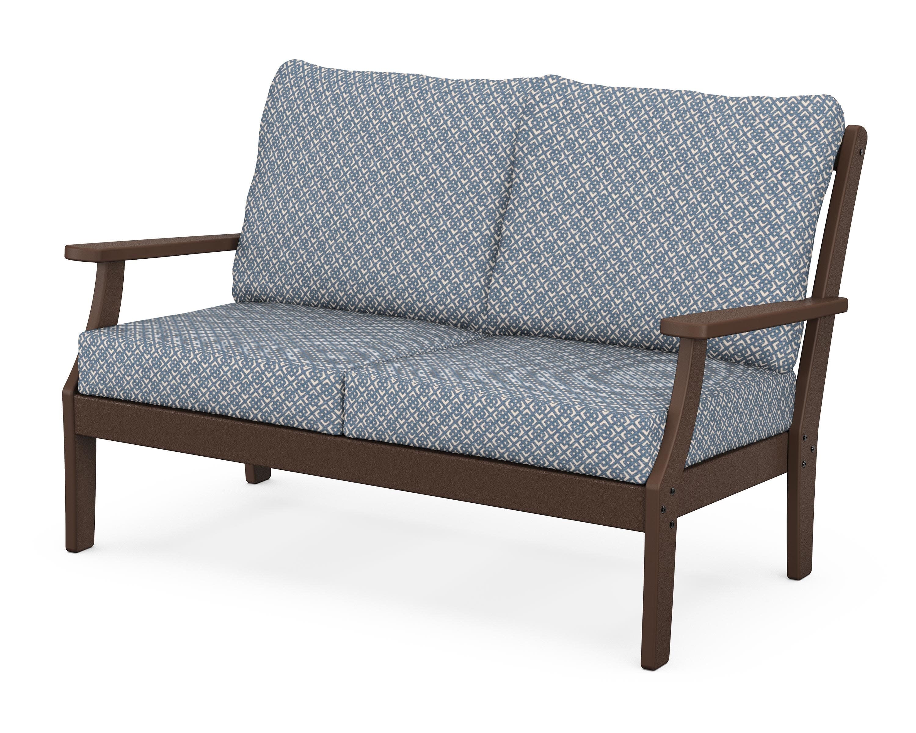 Yacht Club Deep Seating Loveseat in Vintage Lantern / Hopscotch