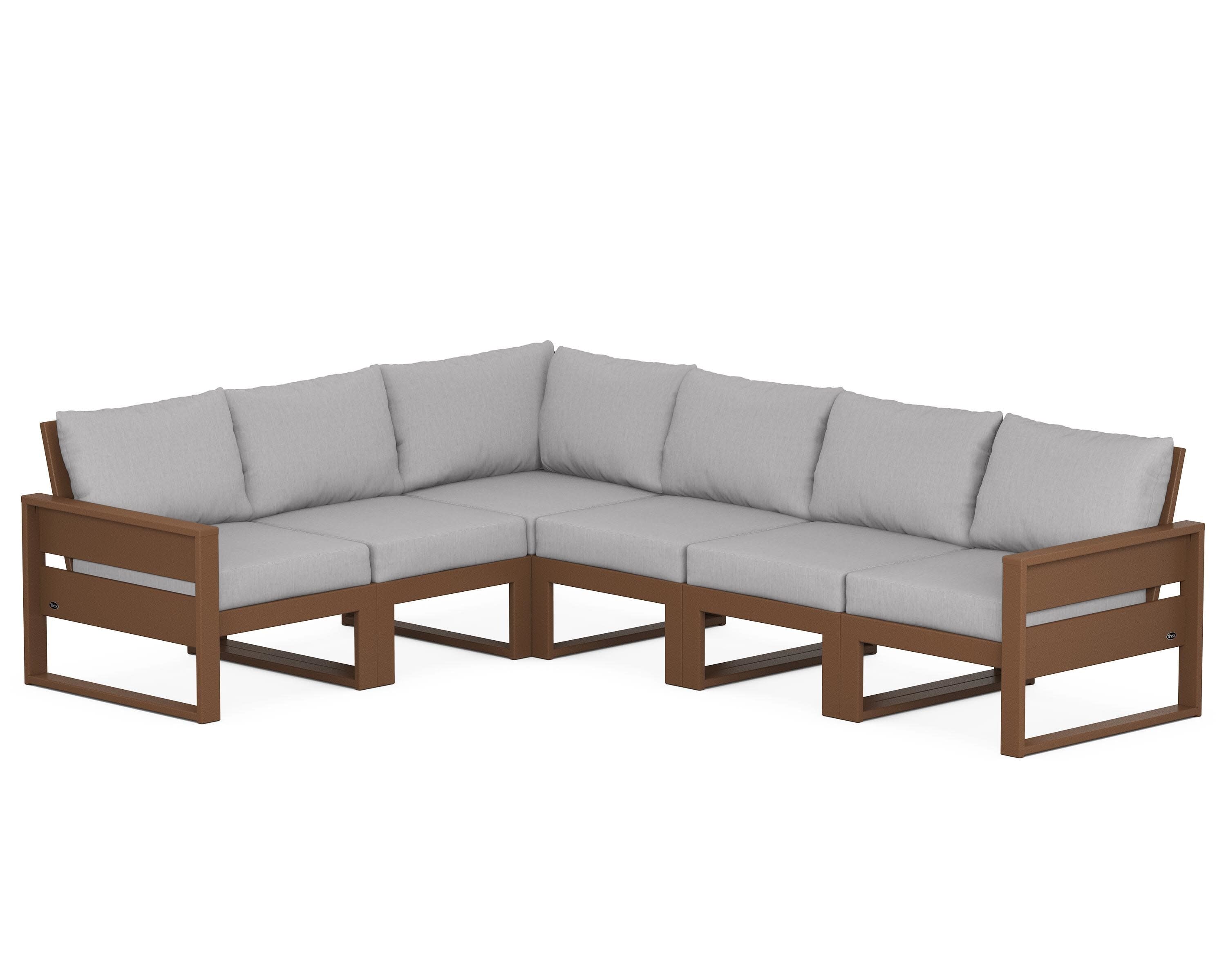 Eastport 6-Piece Sectional in Tree House / Granite