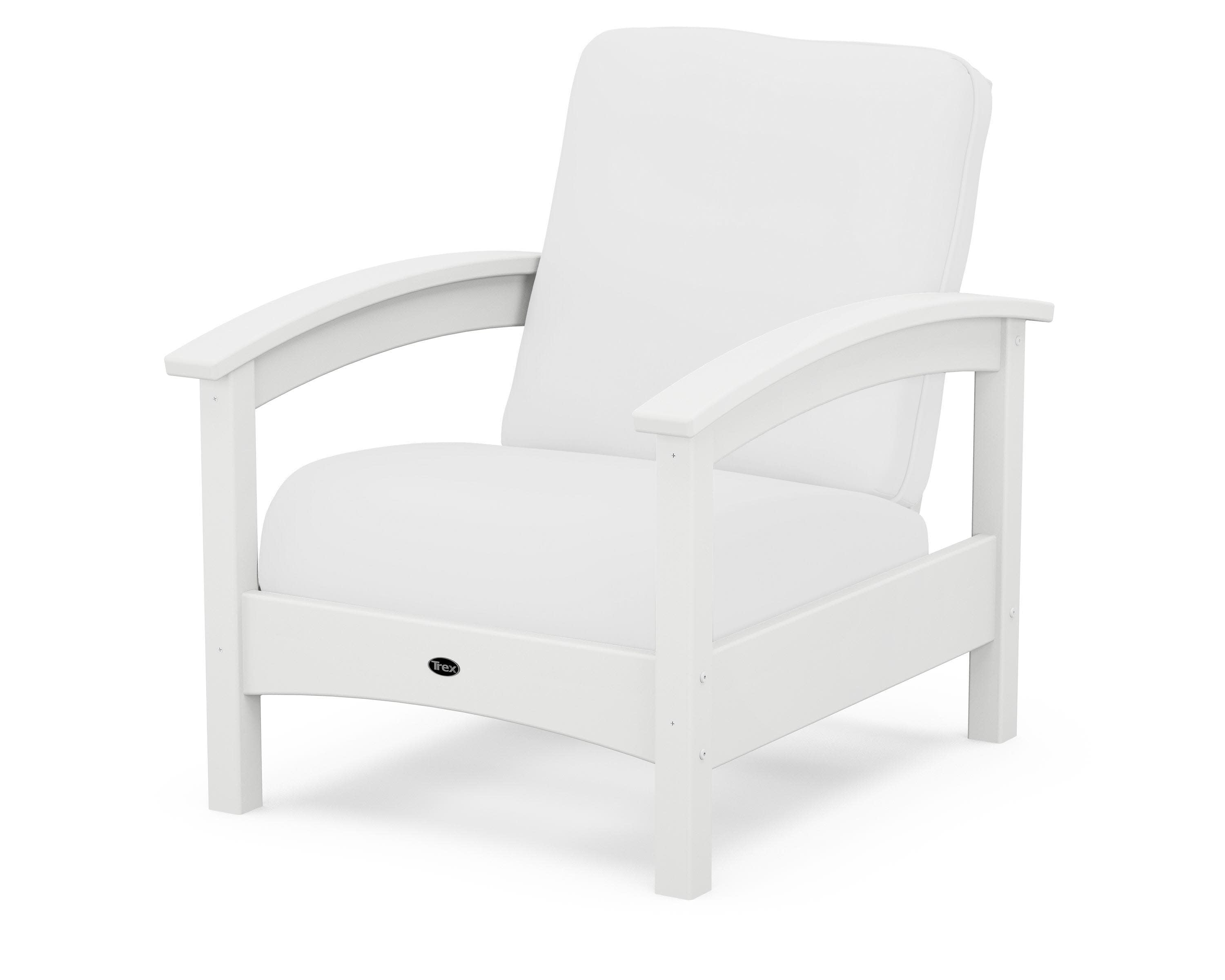 Rockport Club Chair in Classic White / Natural
