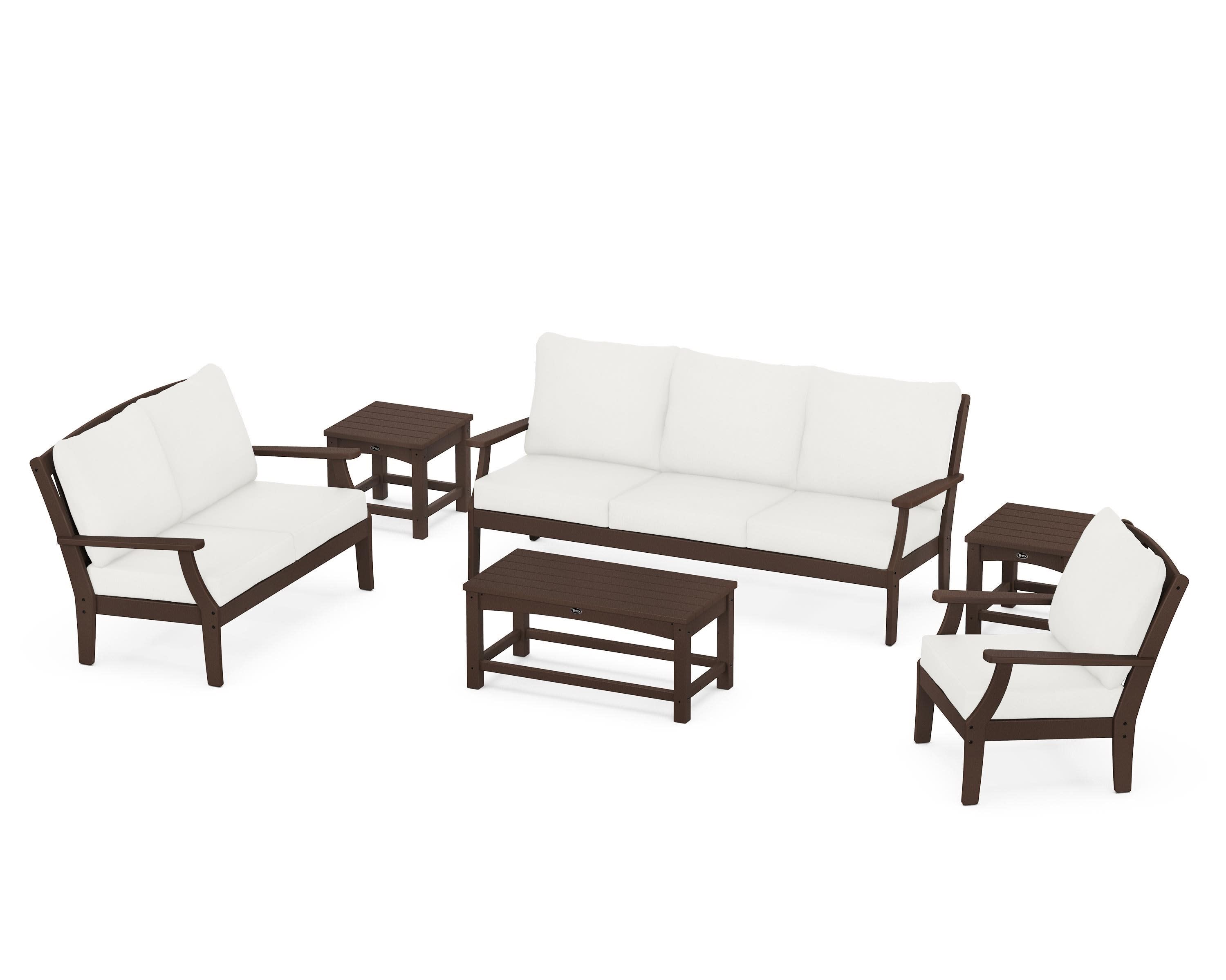 Yacht Club 6-Piece Deep Seating Set in Vintage Lantern / Natural Linen