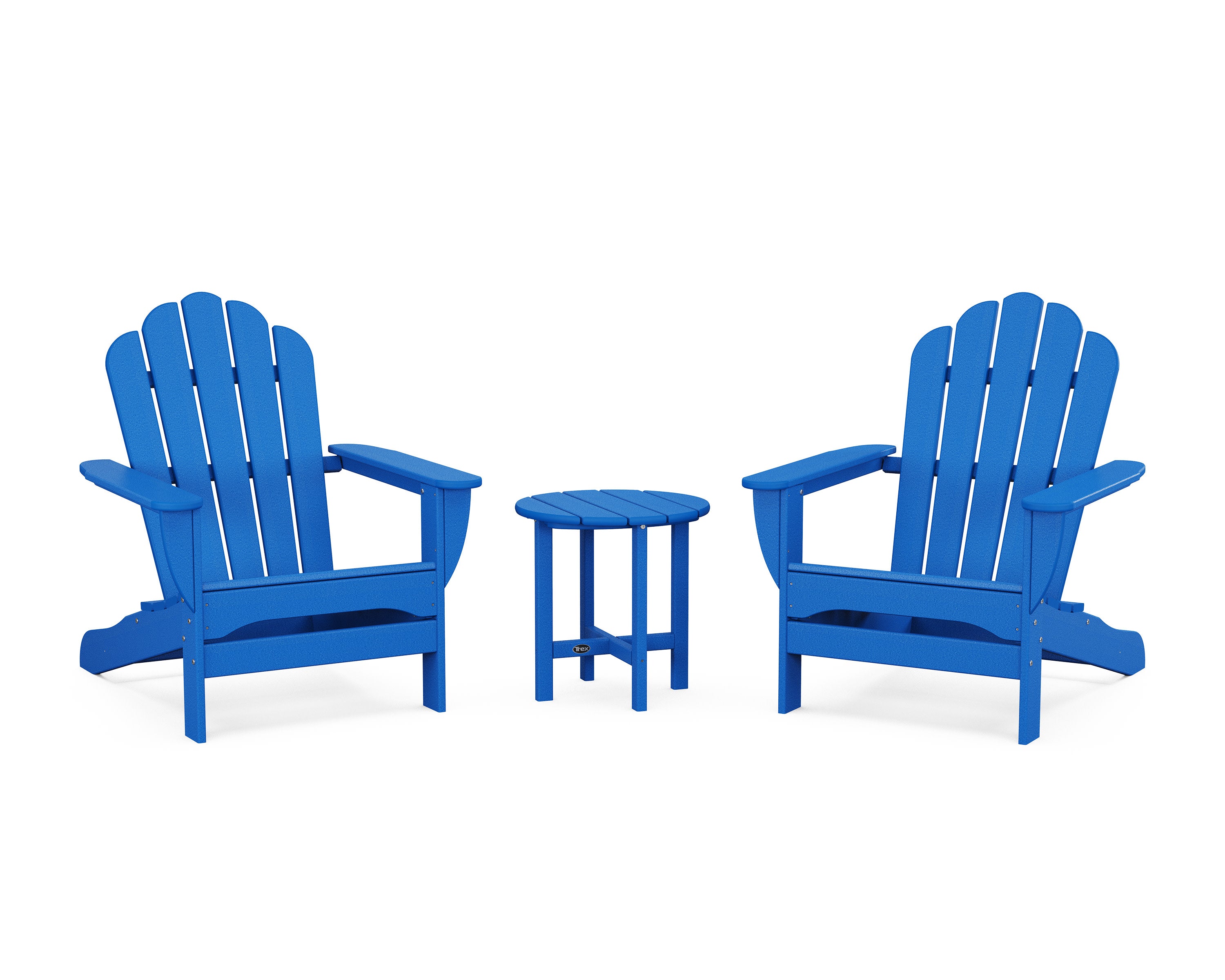 3-Piece Monterey Bay Oversized Adirondack Set in Pacific Blue