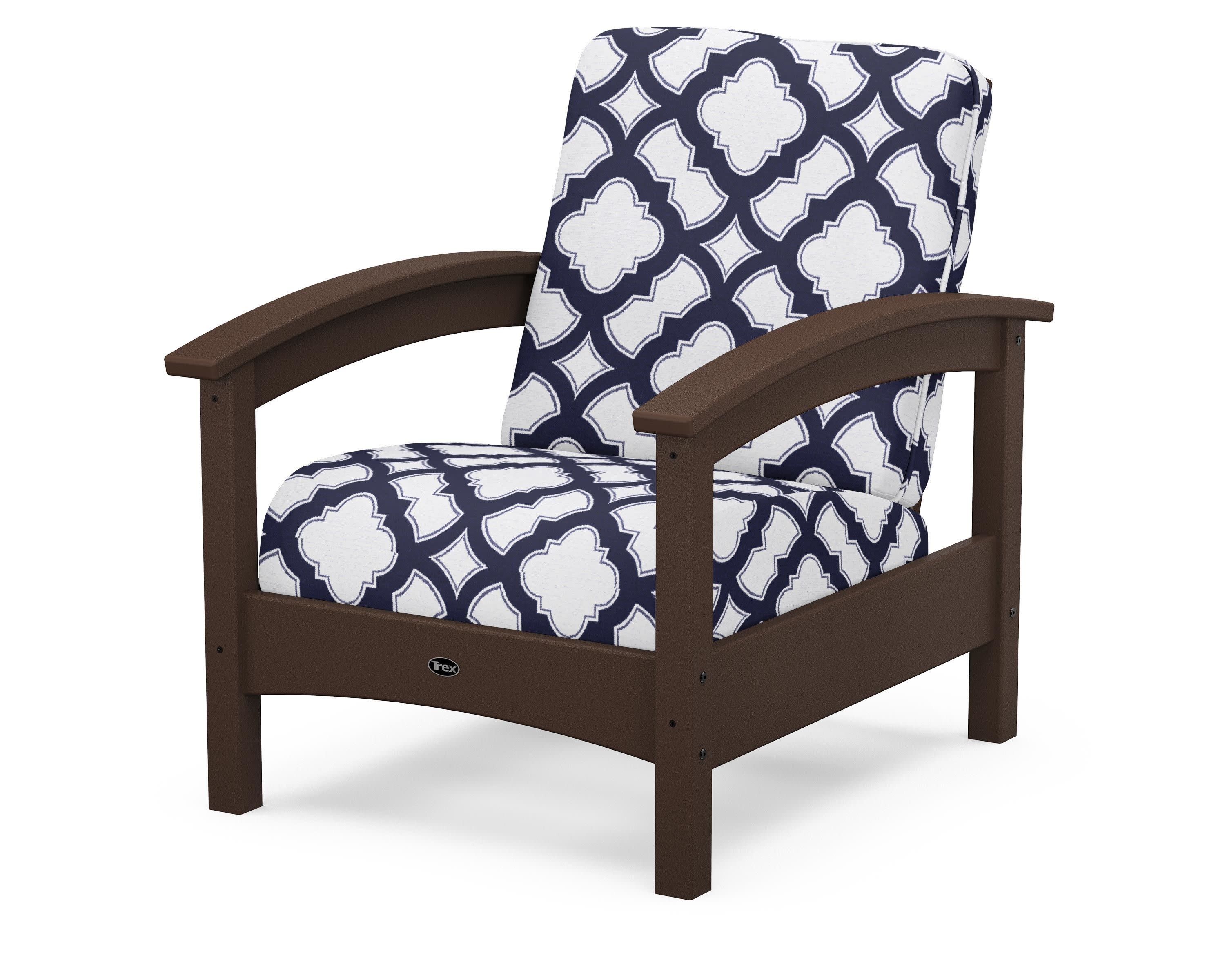 Rockport Club Chair in Vintage Lantern / Trellis Navy