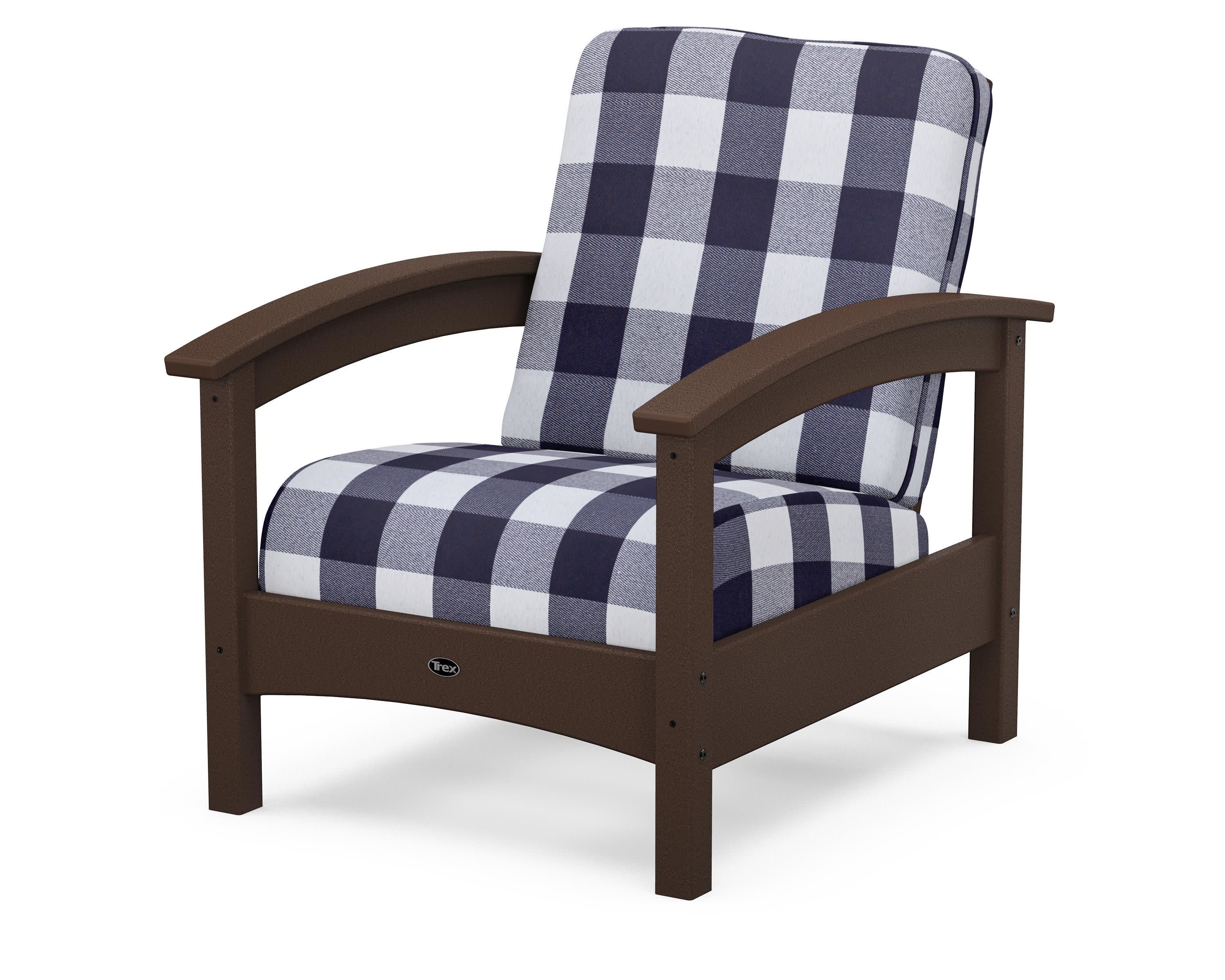 Rockport Club Chair in Vintage Lantern / Buffalo Plaid Navy