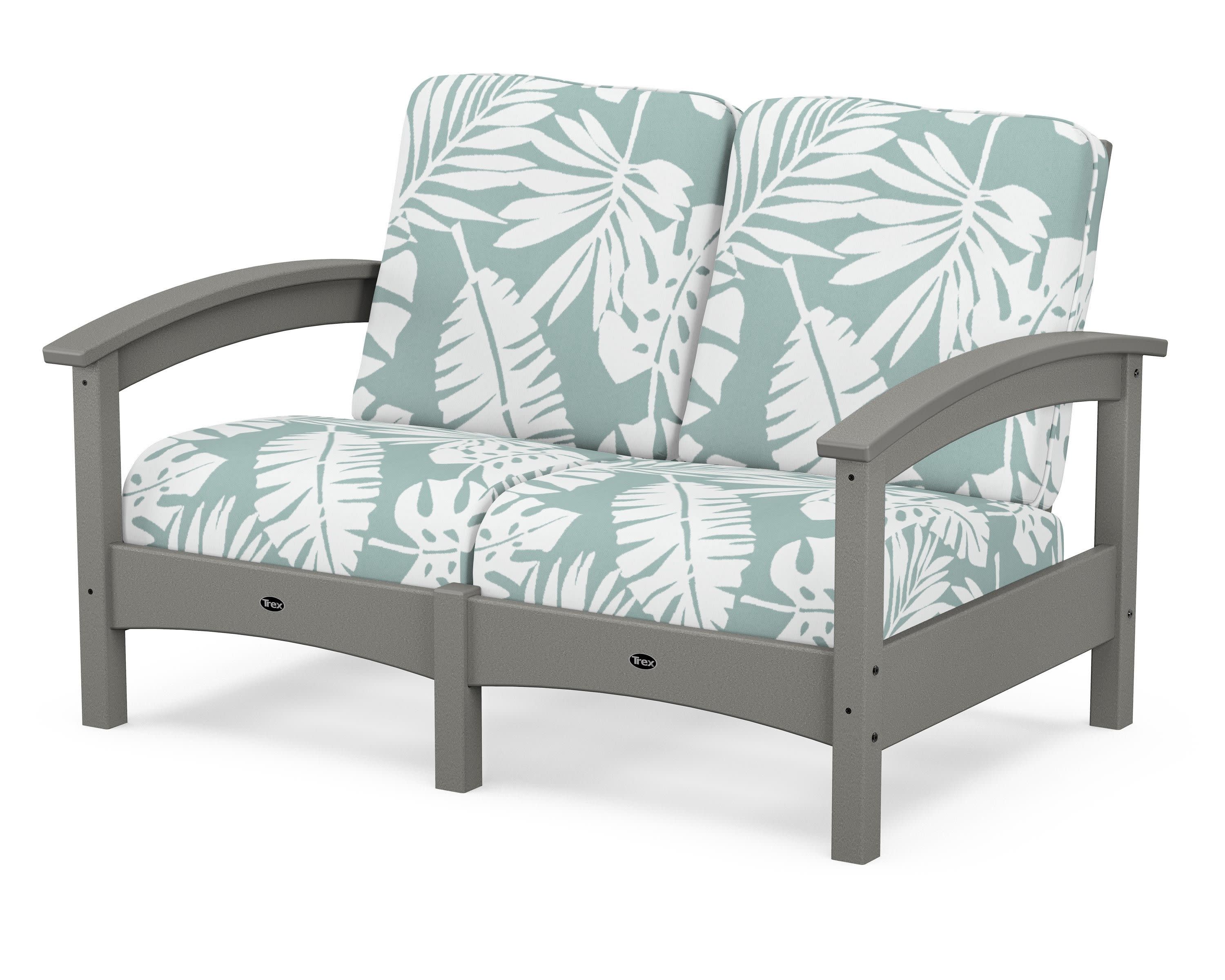 Rockport Club Loveseat in Stepping Stone / Leaf Glacier Spa