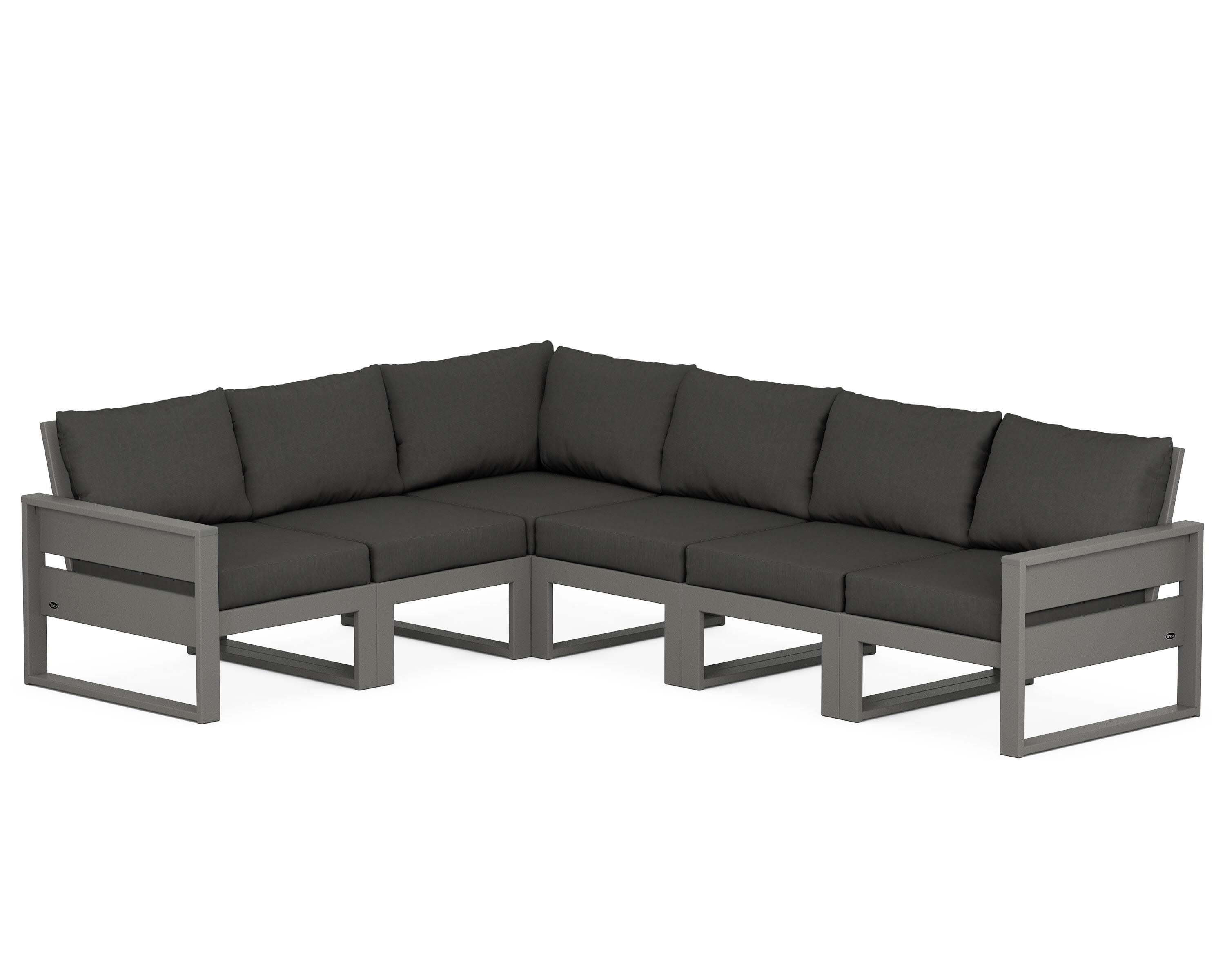 Eastport 6-Piece Sectional in Stepping Stone / Spectrum Carbon