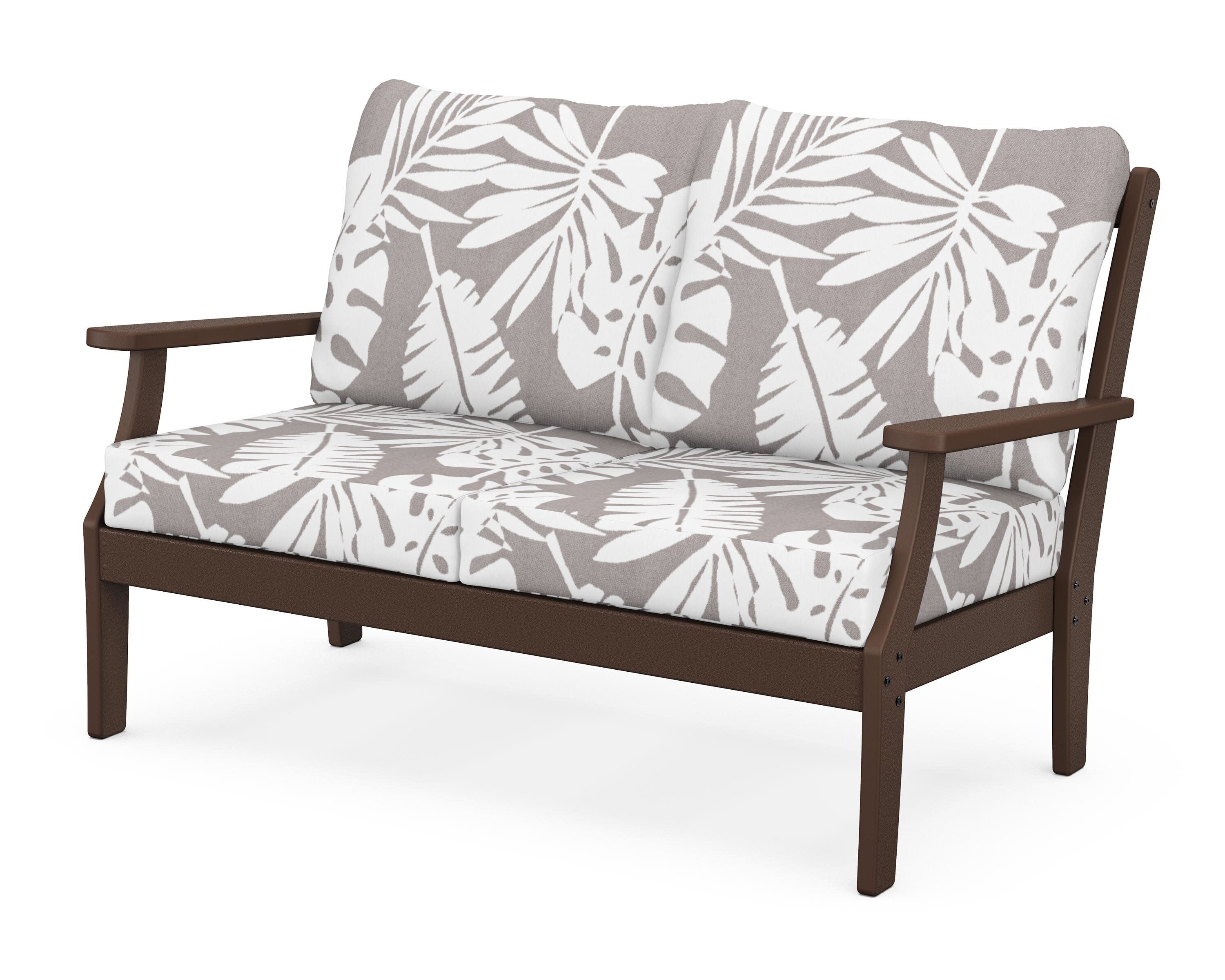 Yacht Club Deep Seating Loveseat in Vintage Lantern / Leaf Grey Mist