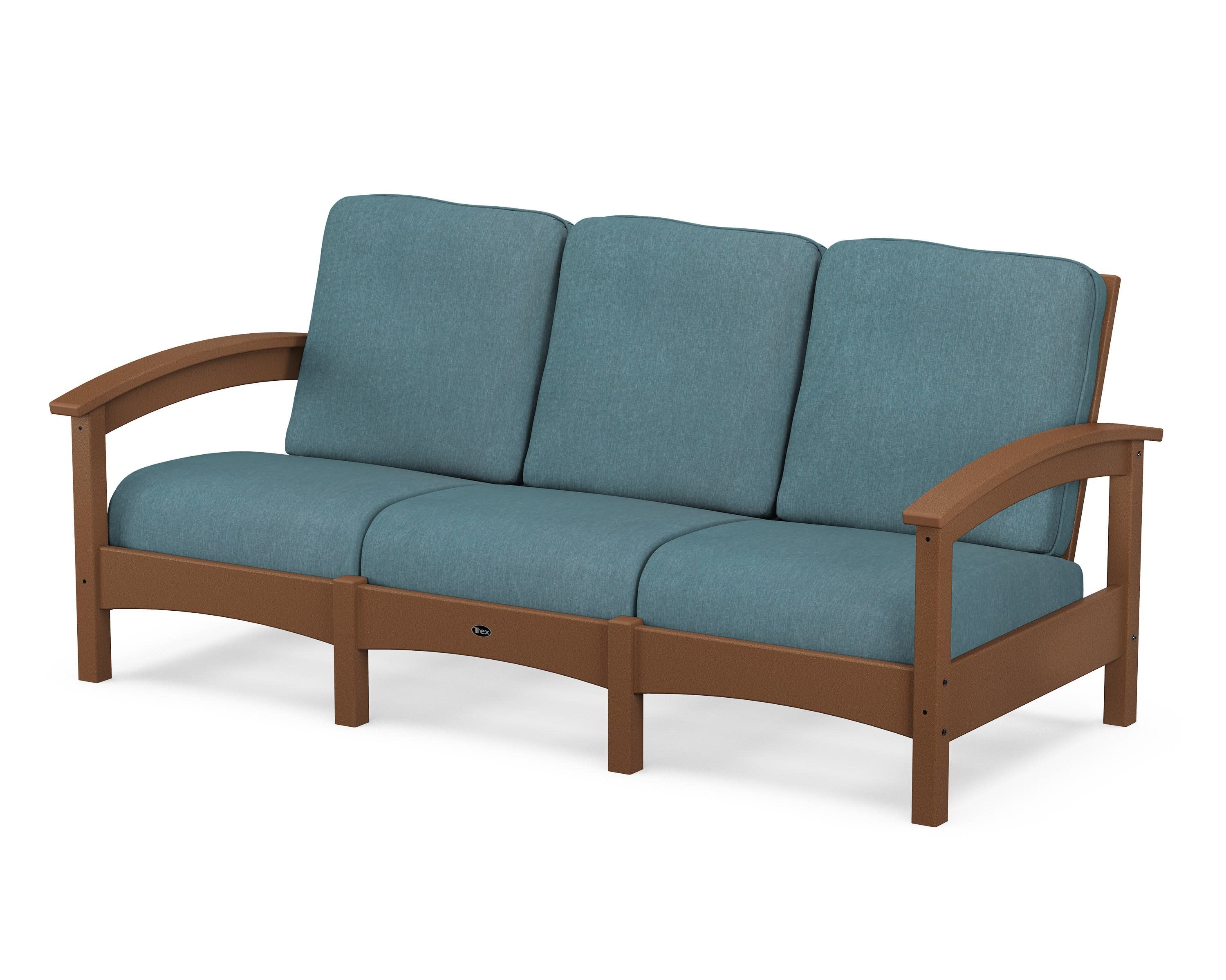Rockport Club Sofa in Tree House / Ocean Teal