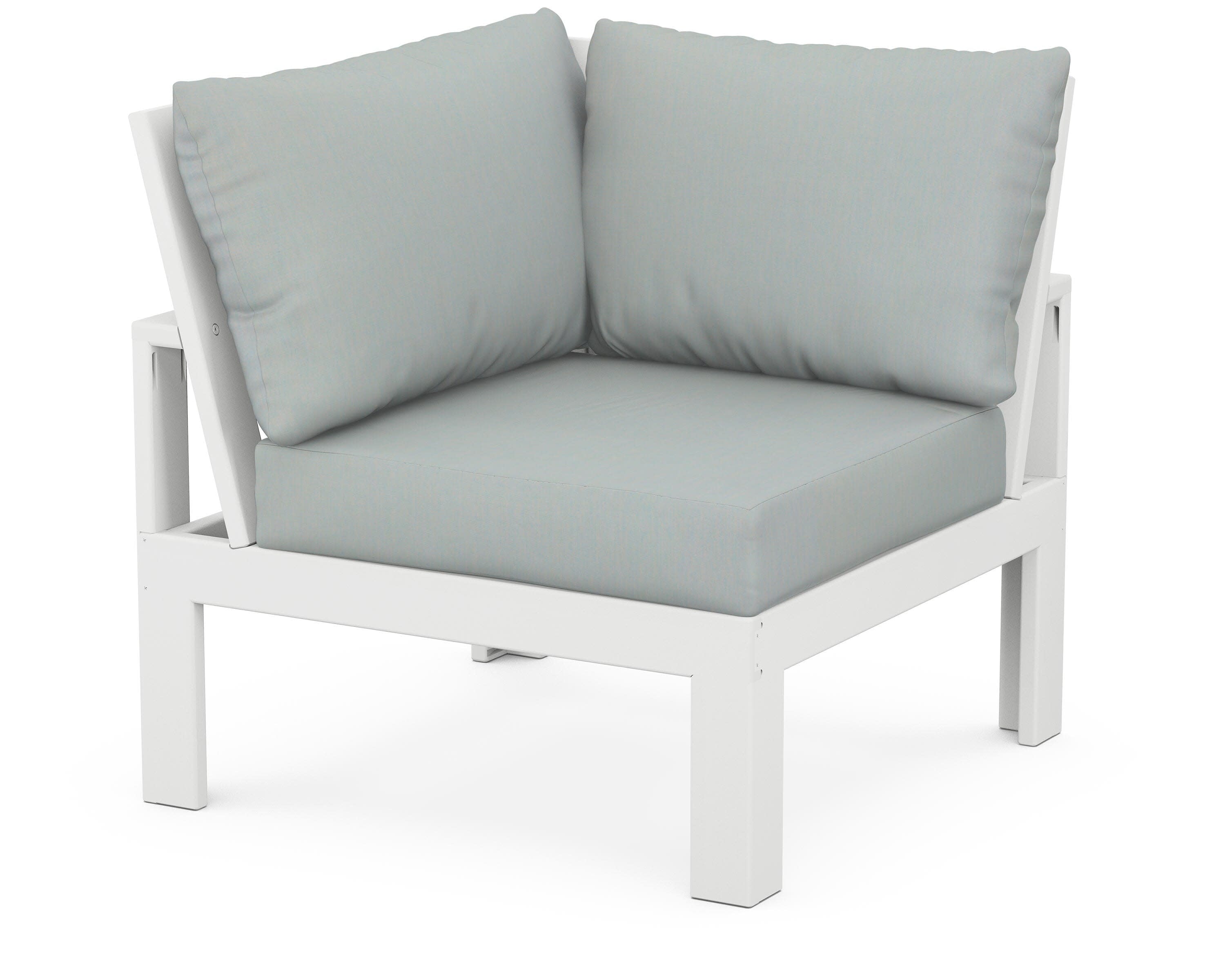 Modular Corner Chair in White / Spa
