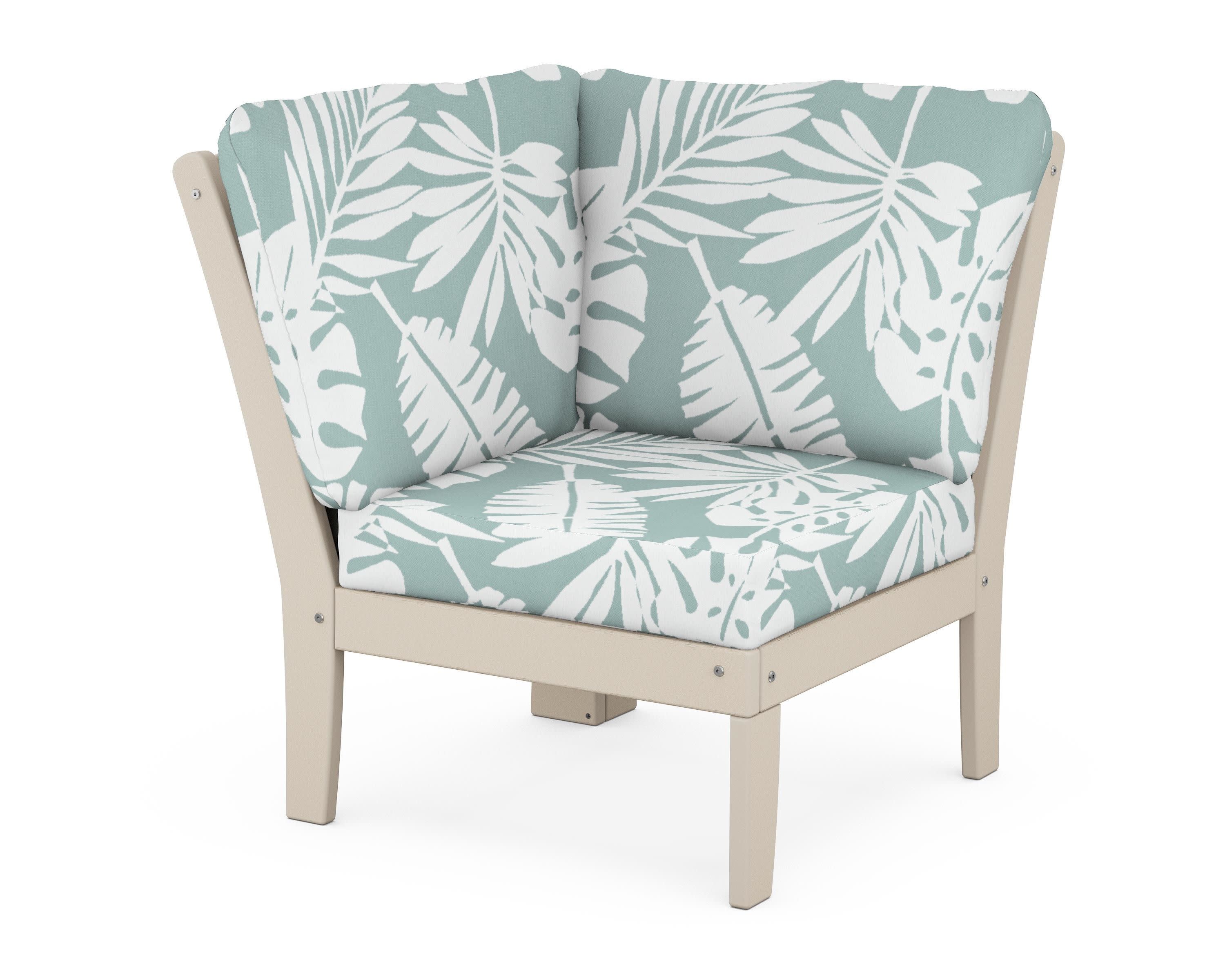 Yacht Club Modular Corner Chair in Sand Castle / Leaf Glacier Spa