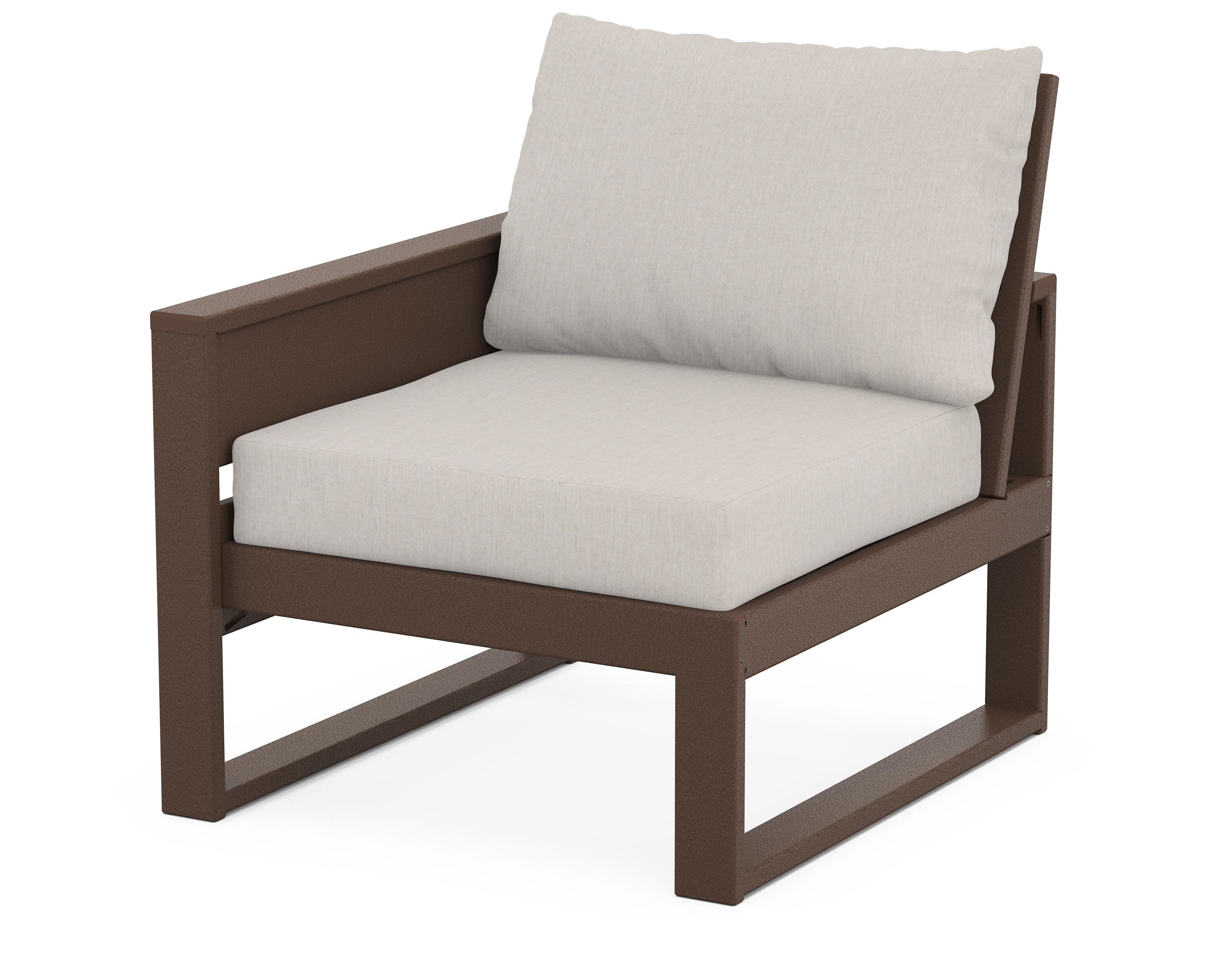 Eastport Modular Left Arm Chair in Vintage Lantern / Cast Ash