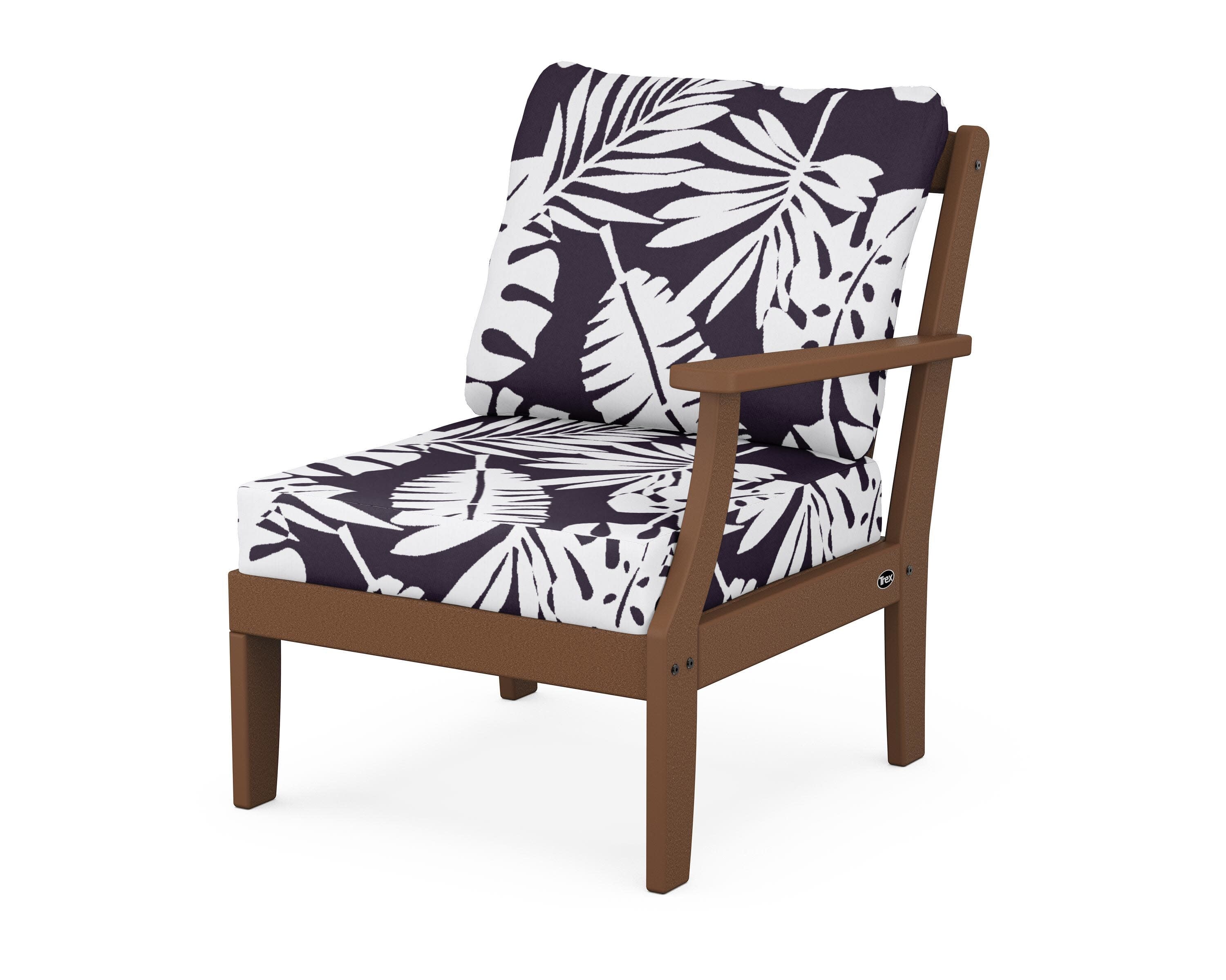 Yacht Club Modular Right Arm Chair in Tree House / Leaf Navy