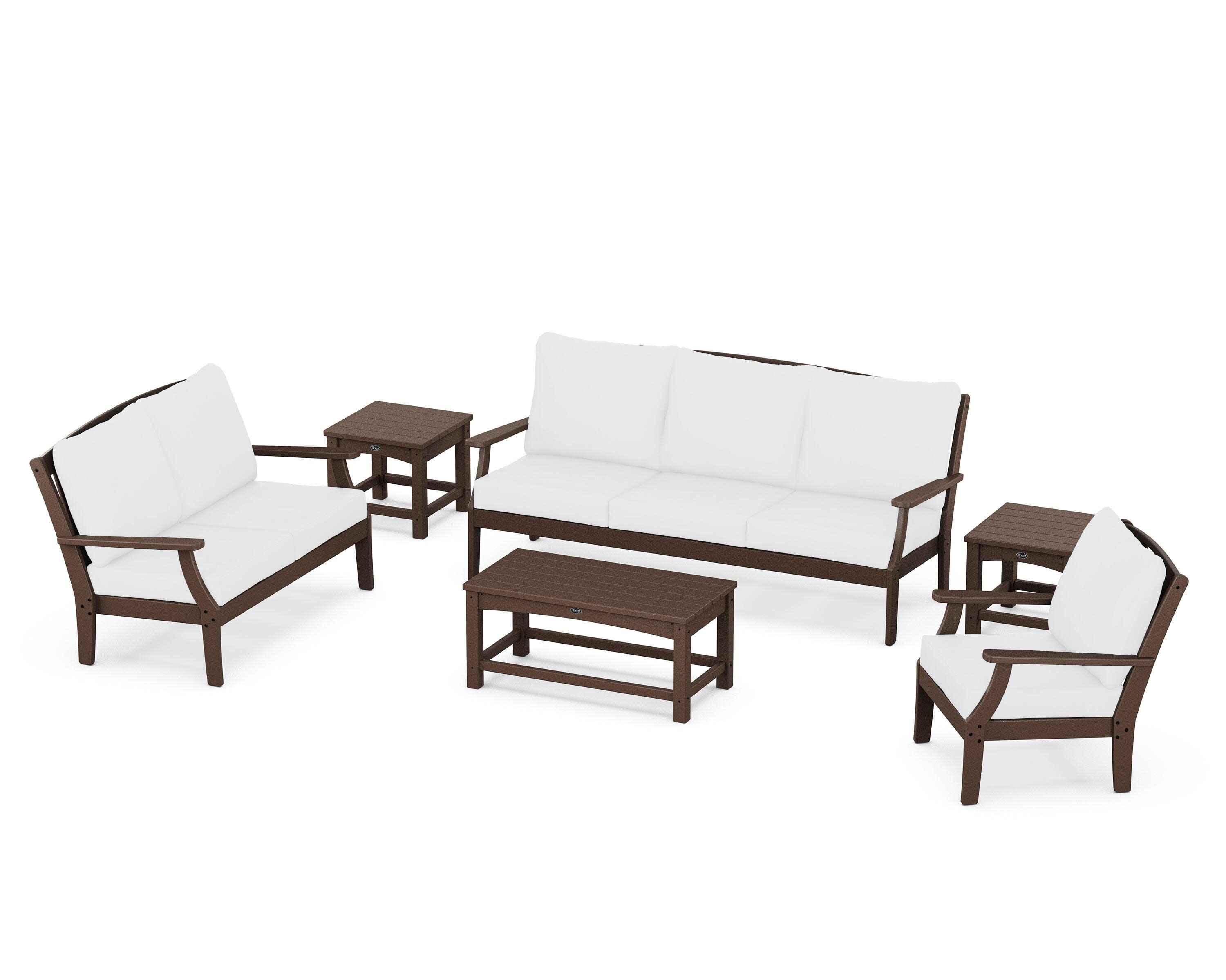 Yacht Club 6-Piece Deep Seating Set in Vintage Lantern / Natural