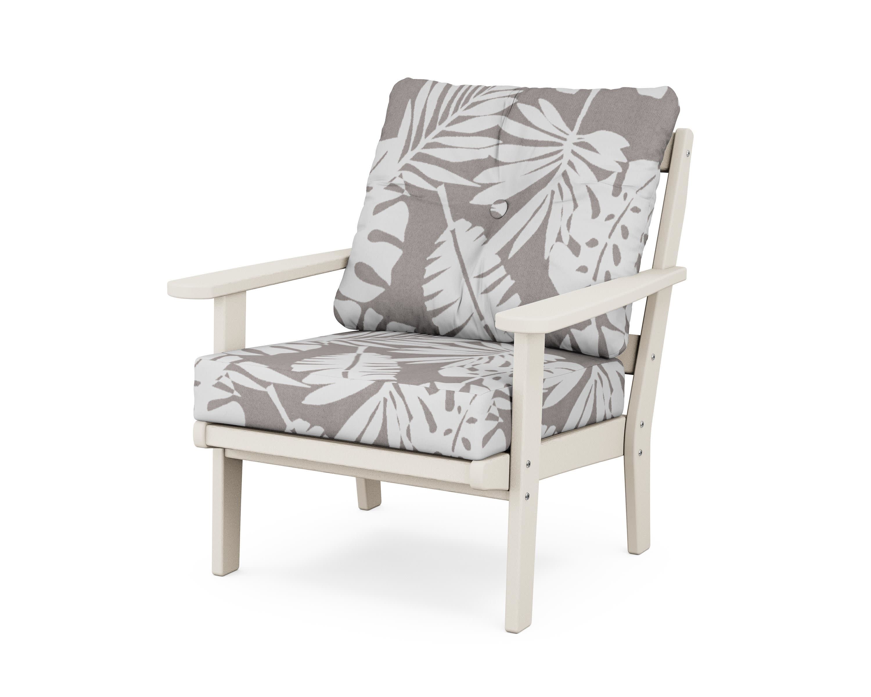 Cape Cod Deep Seating Chair in Sand Castle / Leaf Grey Mist
