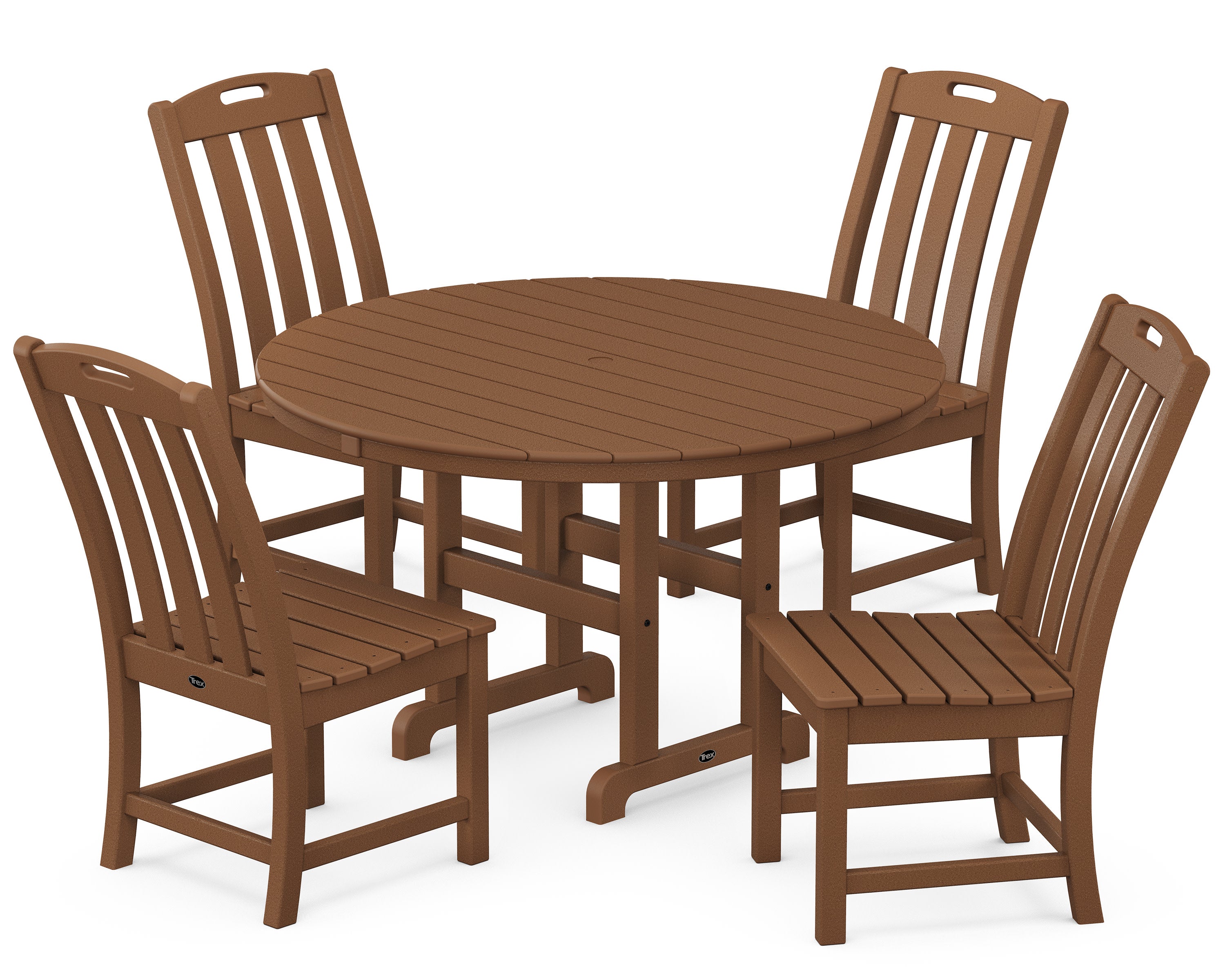 Yacht Club 5-Piece Round Side Chair Dining Set in Tree House