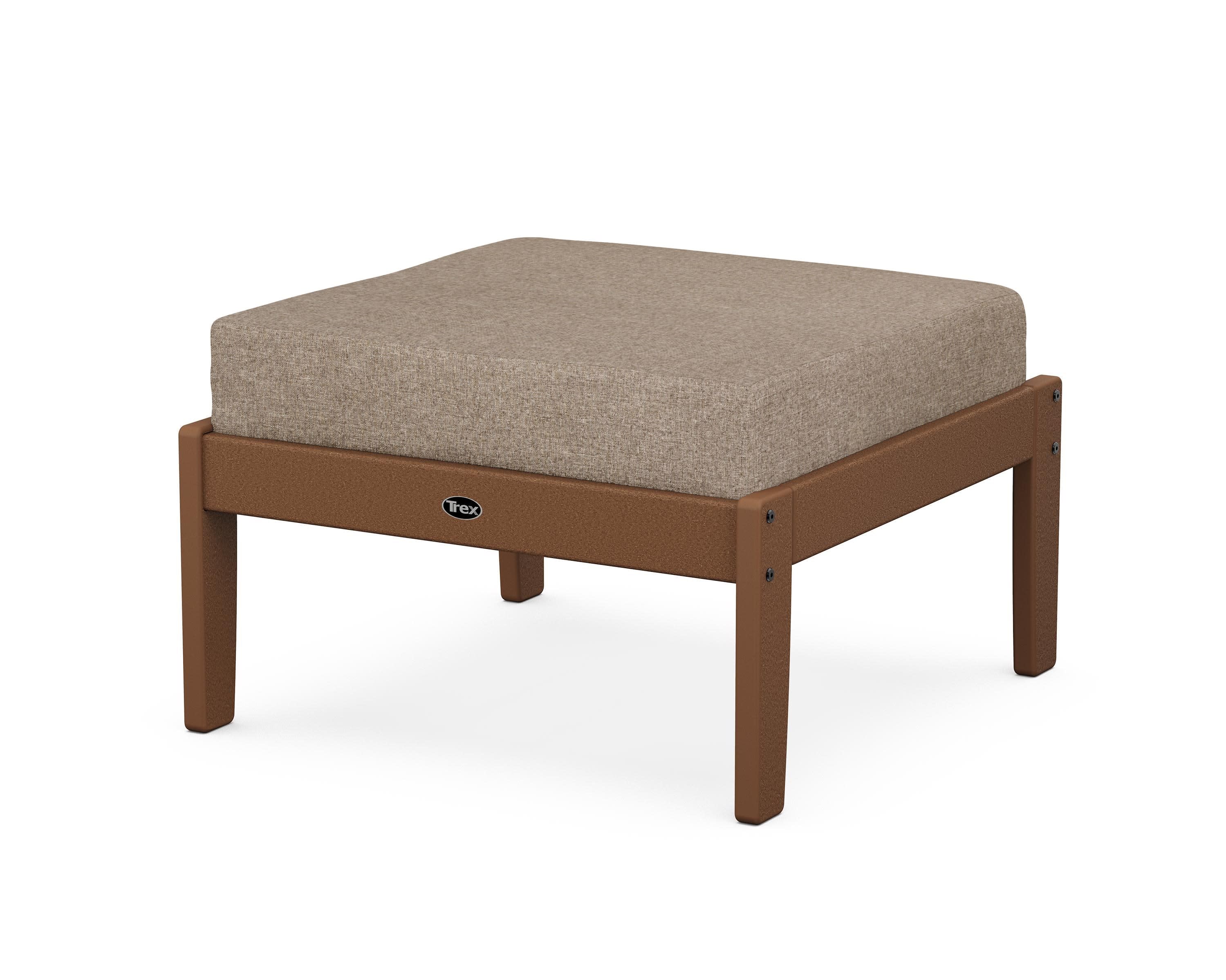 Yacht Club Deep Seating Ottoman in Tree House / Spiced Burlap