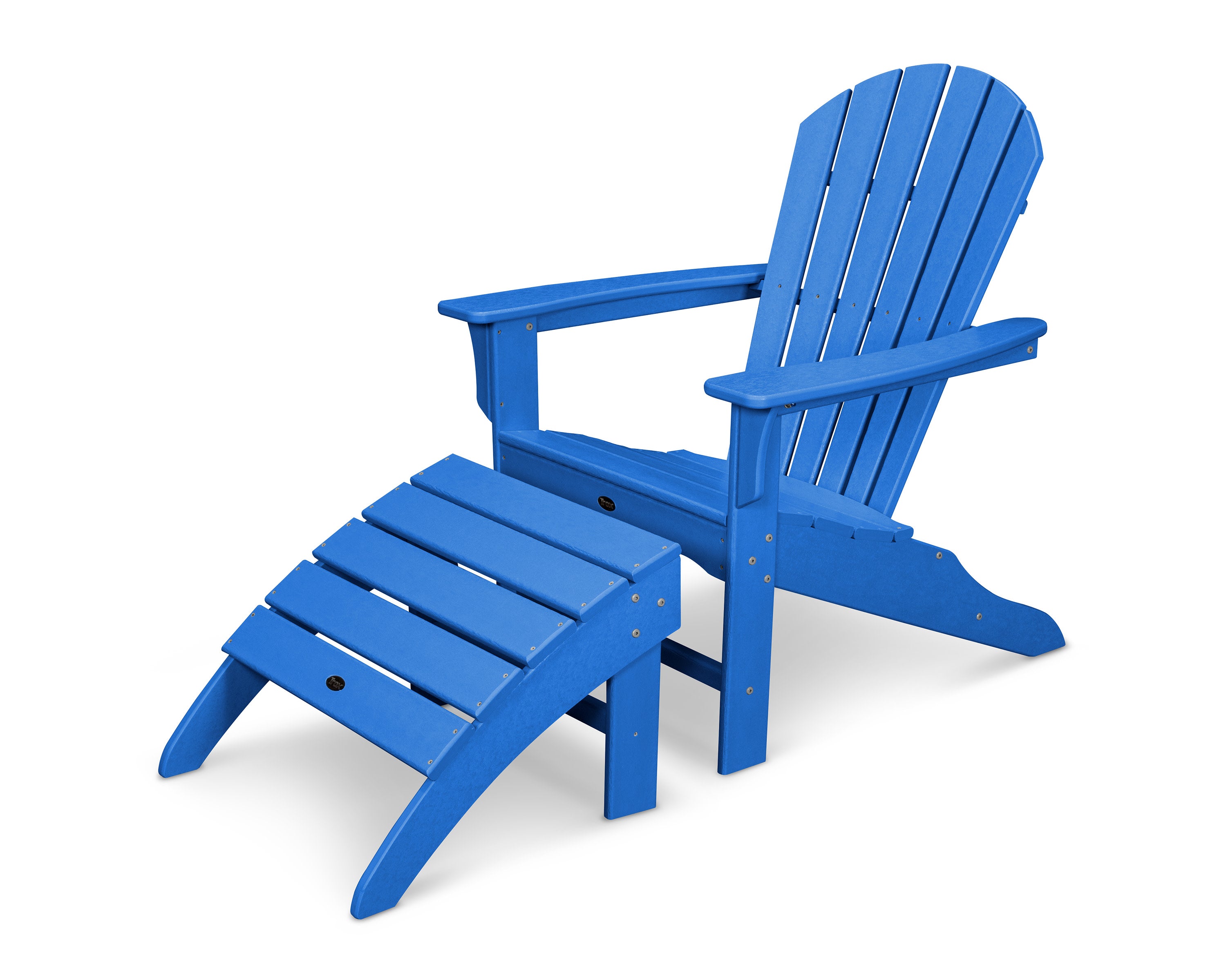 Yacht Club Shellback 2-Piece Adirondack Seating Set in Pacific Blue
