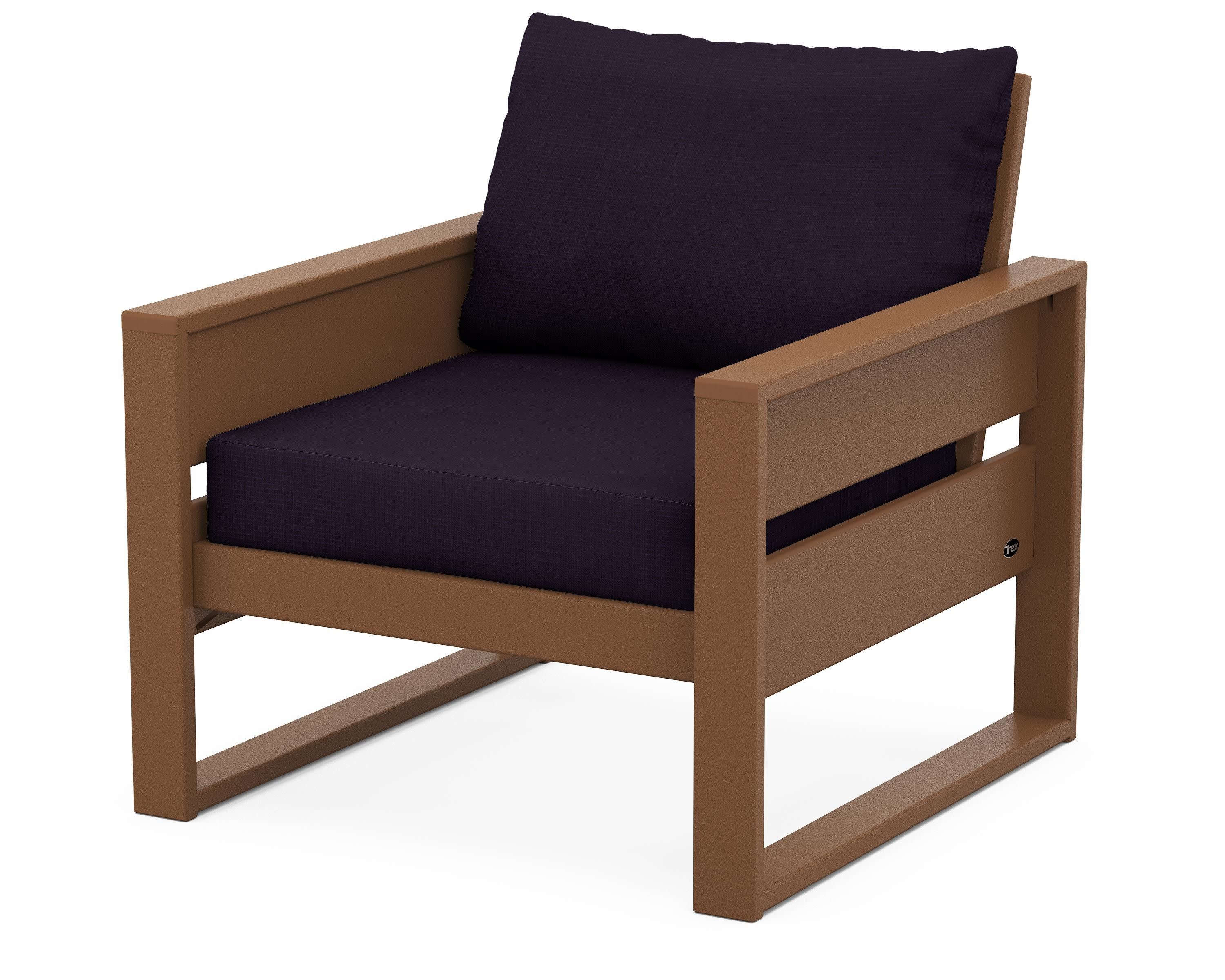 Eastport Club Chair in Tree House / Navy Linen
