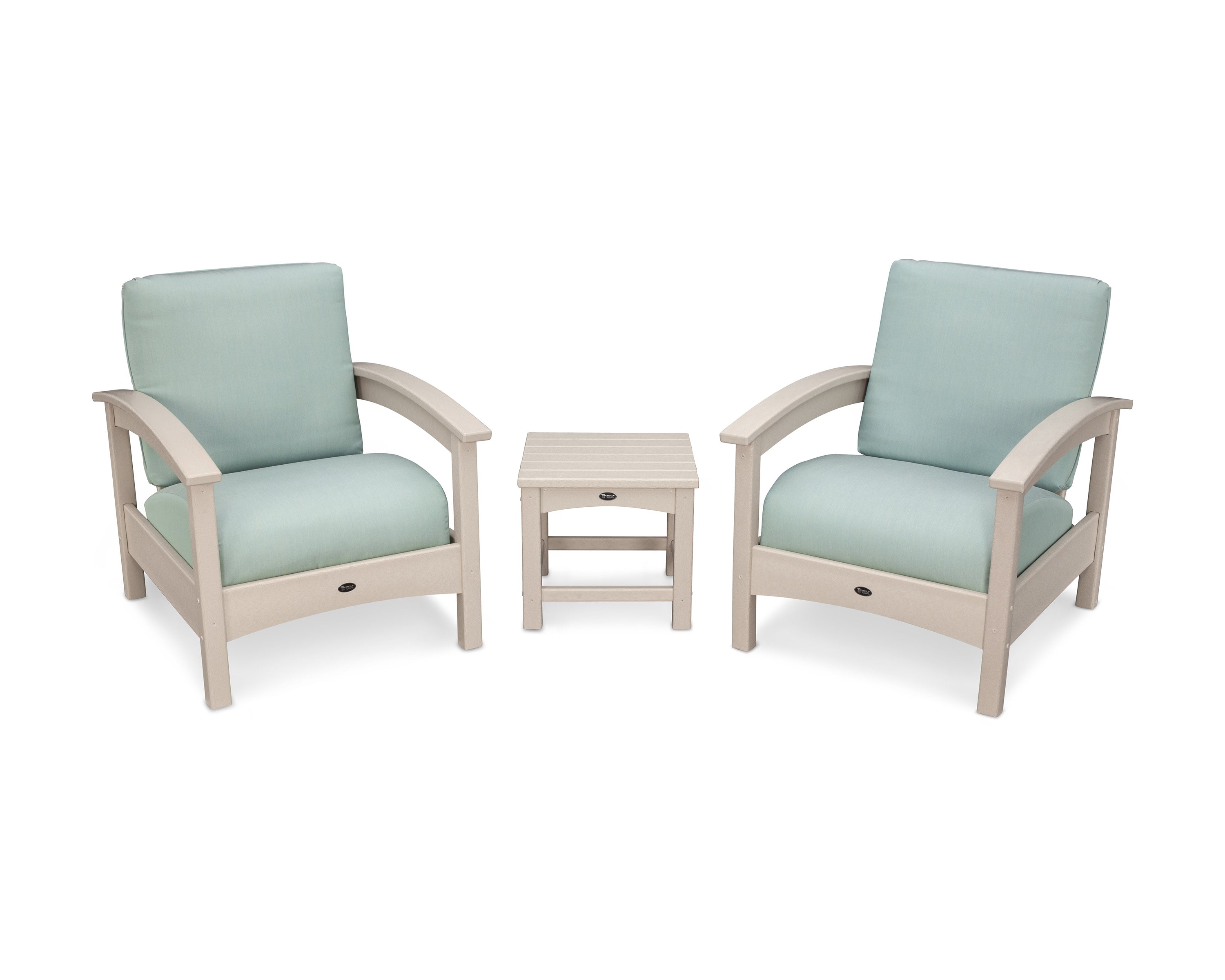 Rockport Club 3-Piece Deep Seating Conversation Set in Sand Castle / Spa