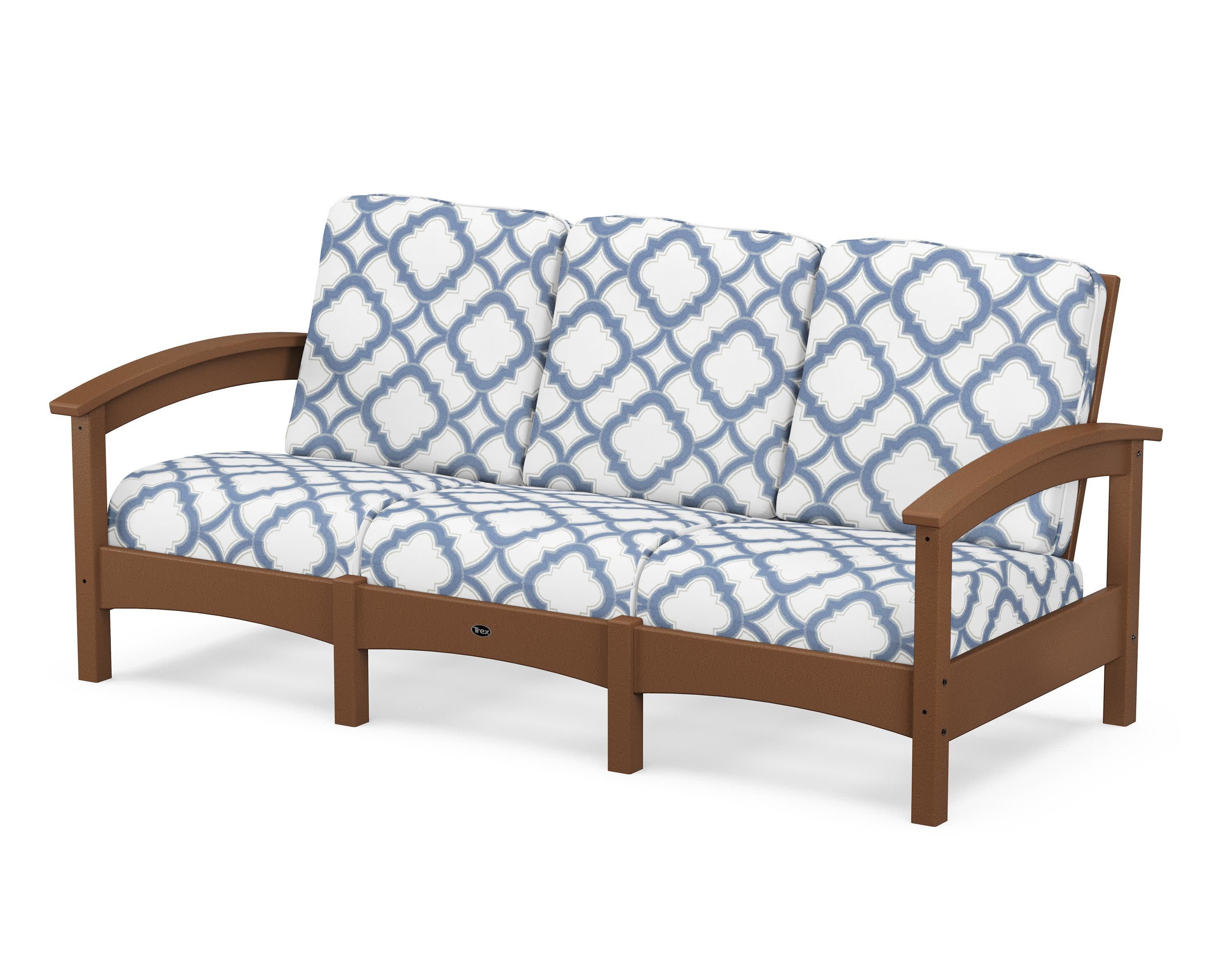 Rockport Club Sofa in Tree House / Trellis Sky Blue