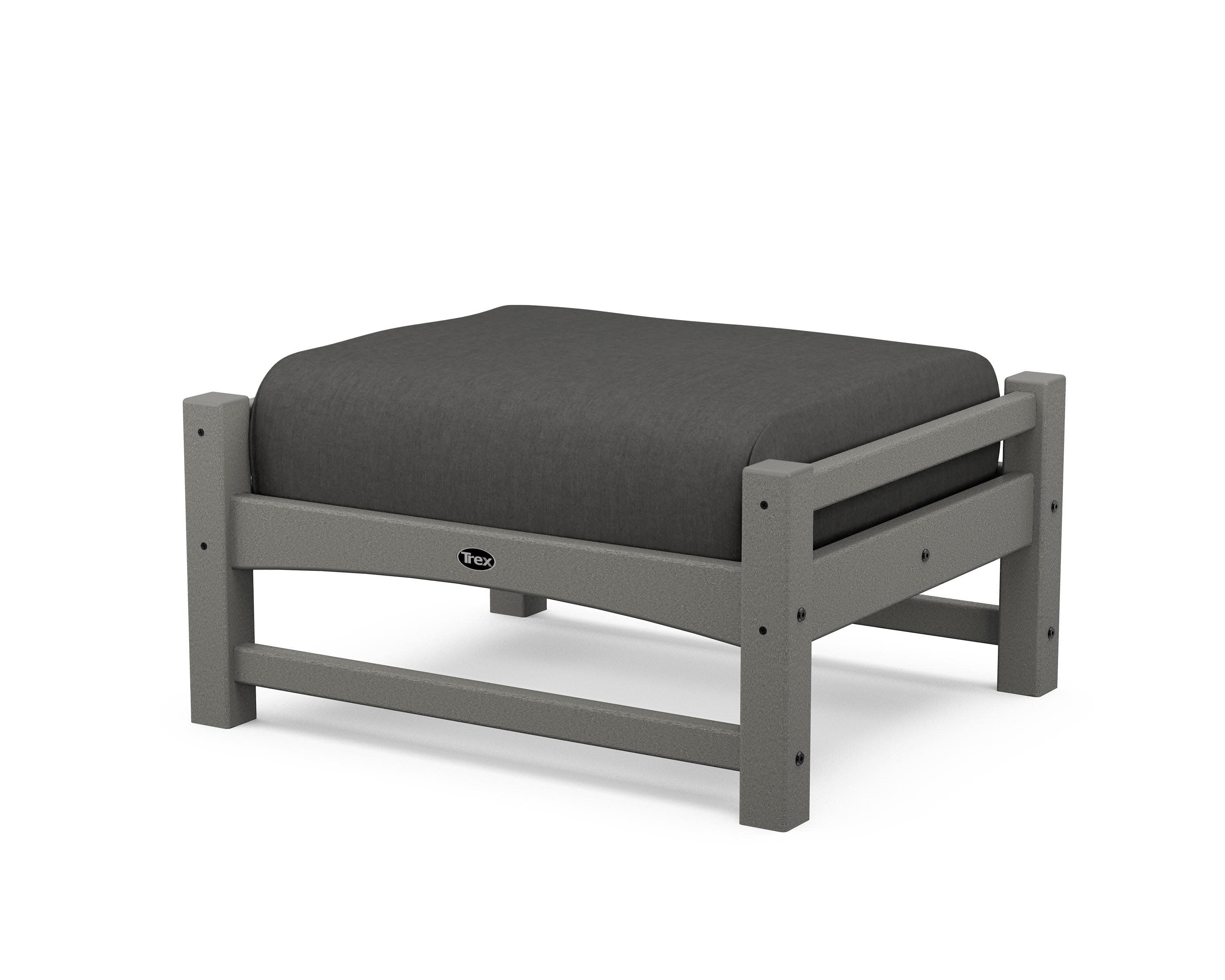 Rockport Club Ottoman in Stepping Stone / Spectrum Carbon