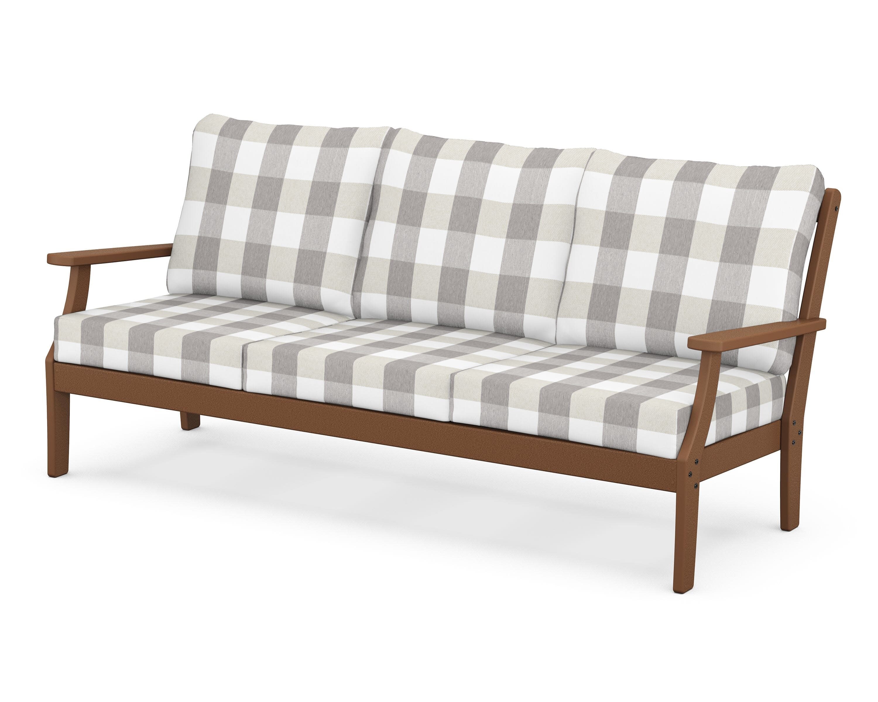 Yacht Club Deep Seating Sofa in Tree House / Buffalo Plaid Grey Mist