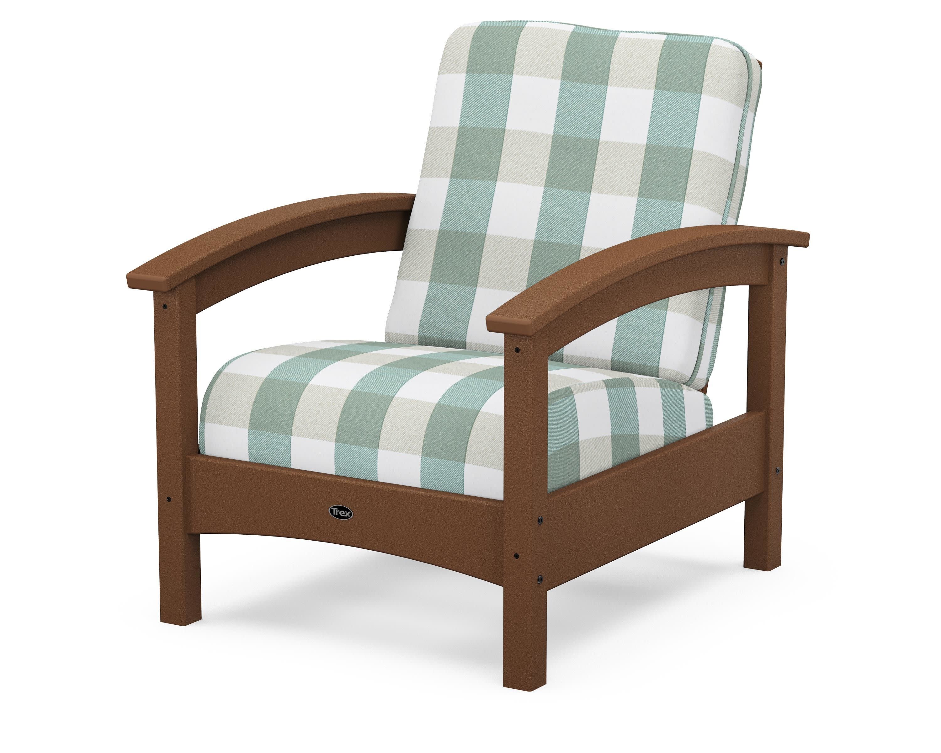 Rockport Club Chair in Tree House / Buffalo Plaid Glacier Spa