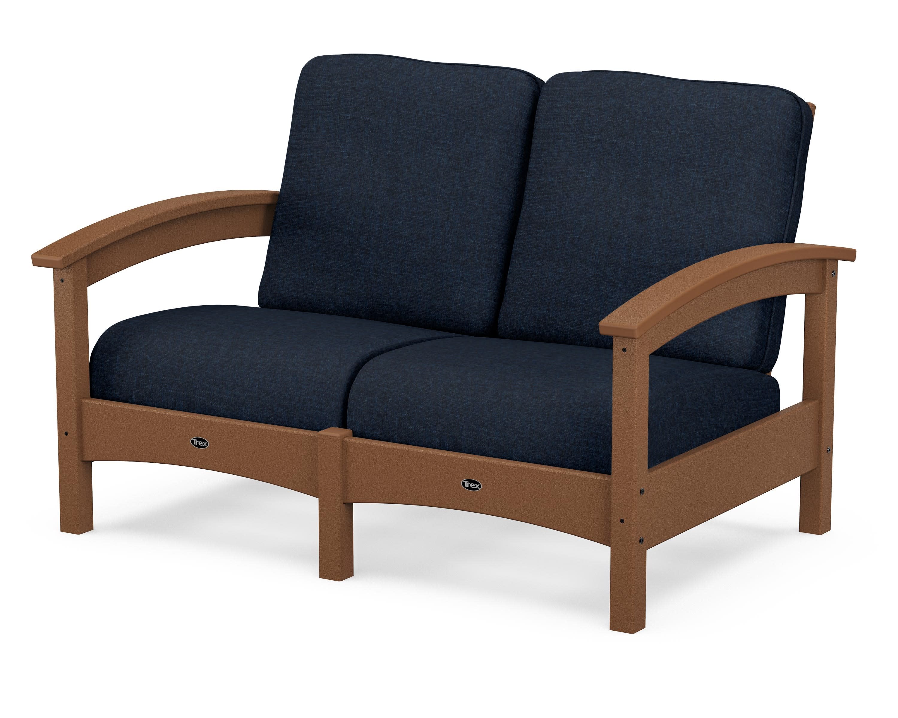 Rockport Club Loveseat in Tree House / Marine Indigo