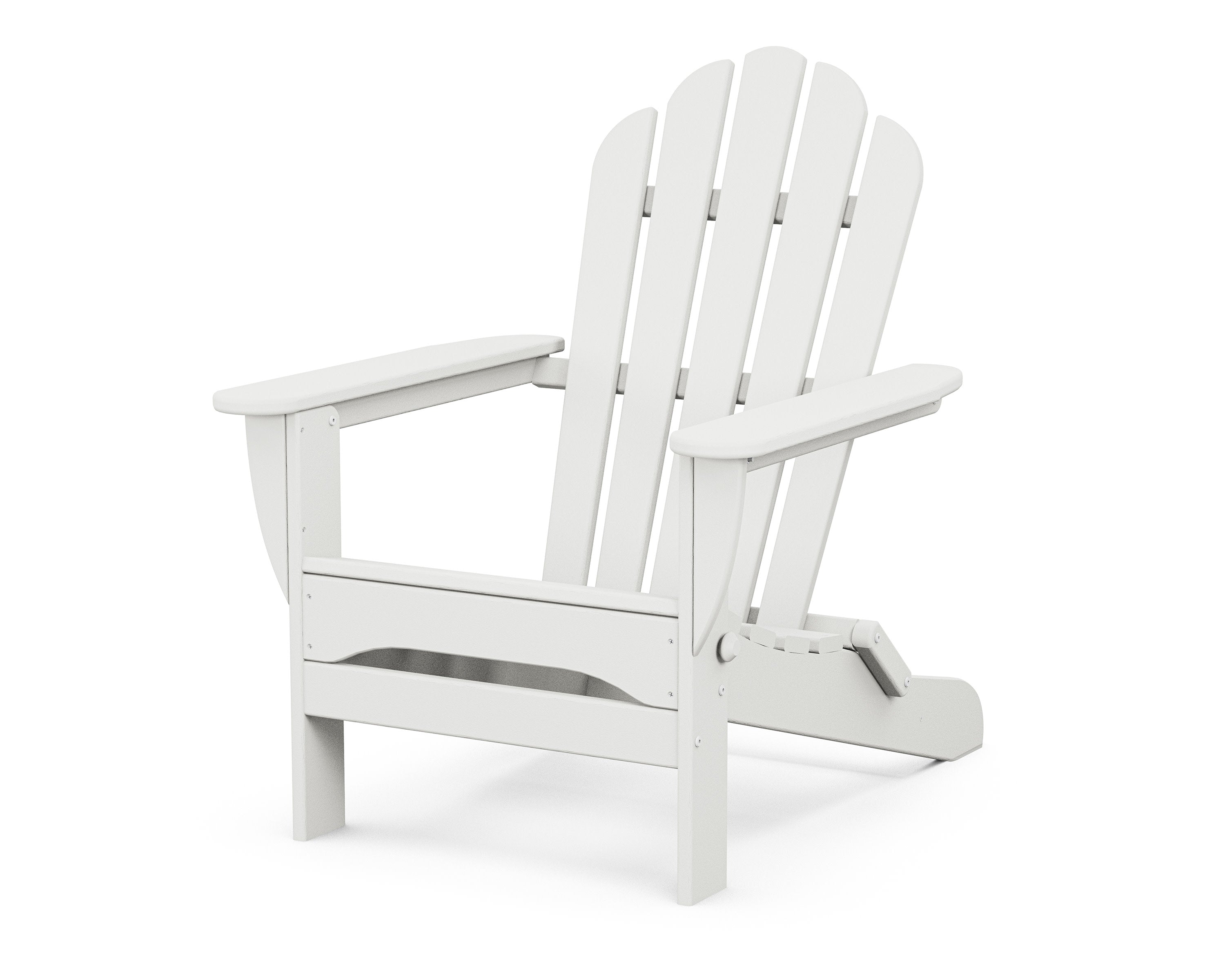 Monterey Bay Folding Adirondack Chair in Classic White