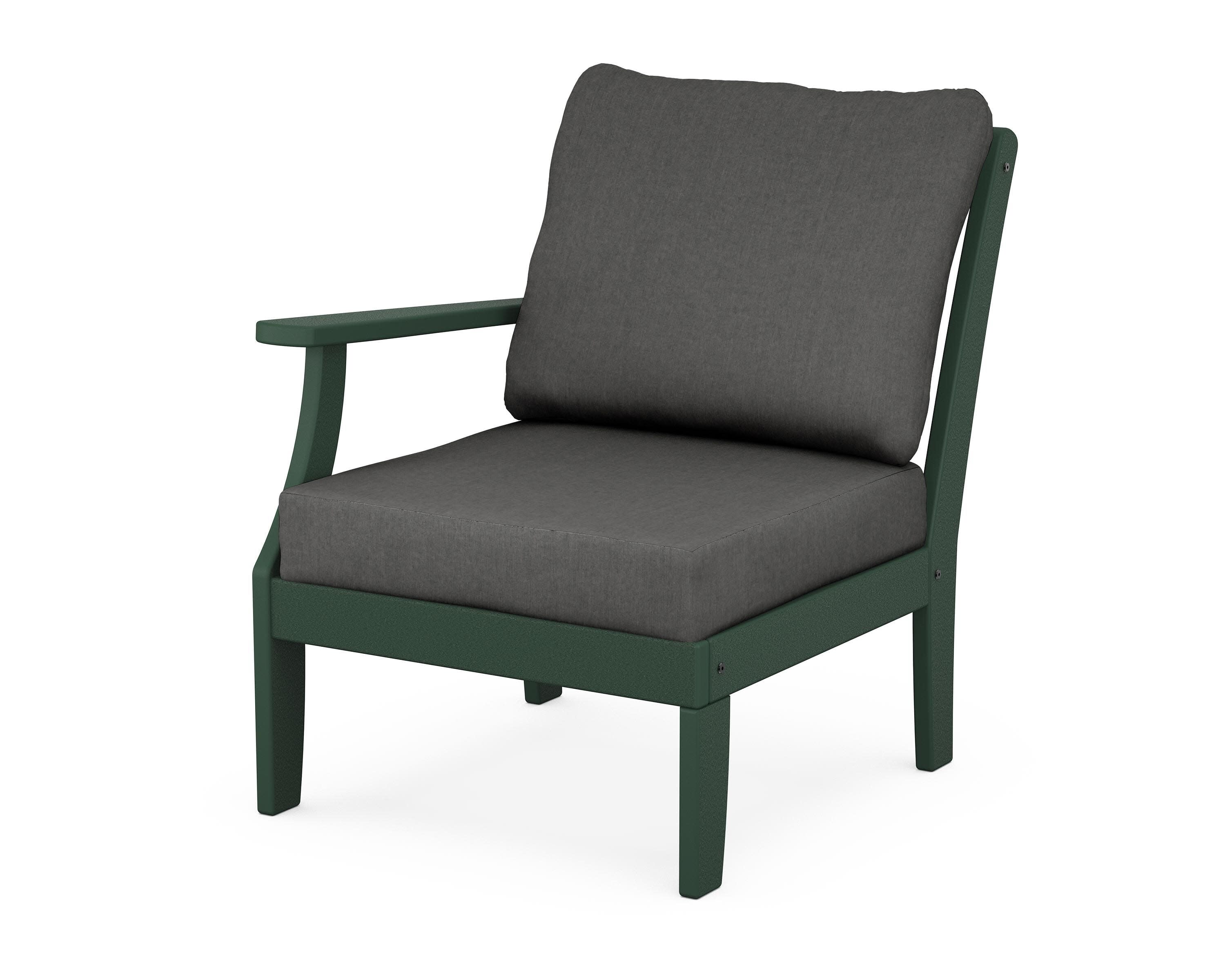Yacht Club Modular Left Arm Chair in Rainforest Canopy / Spectrum Carbon
