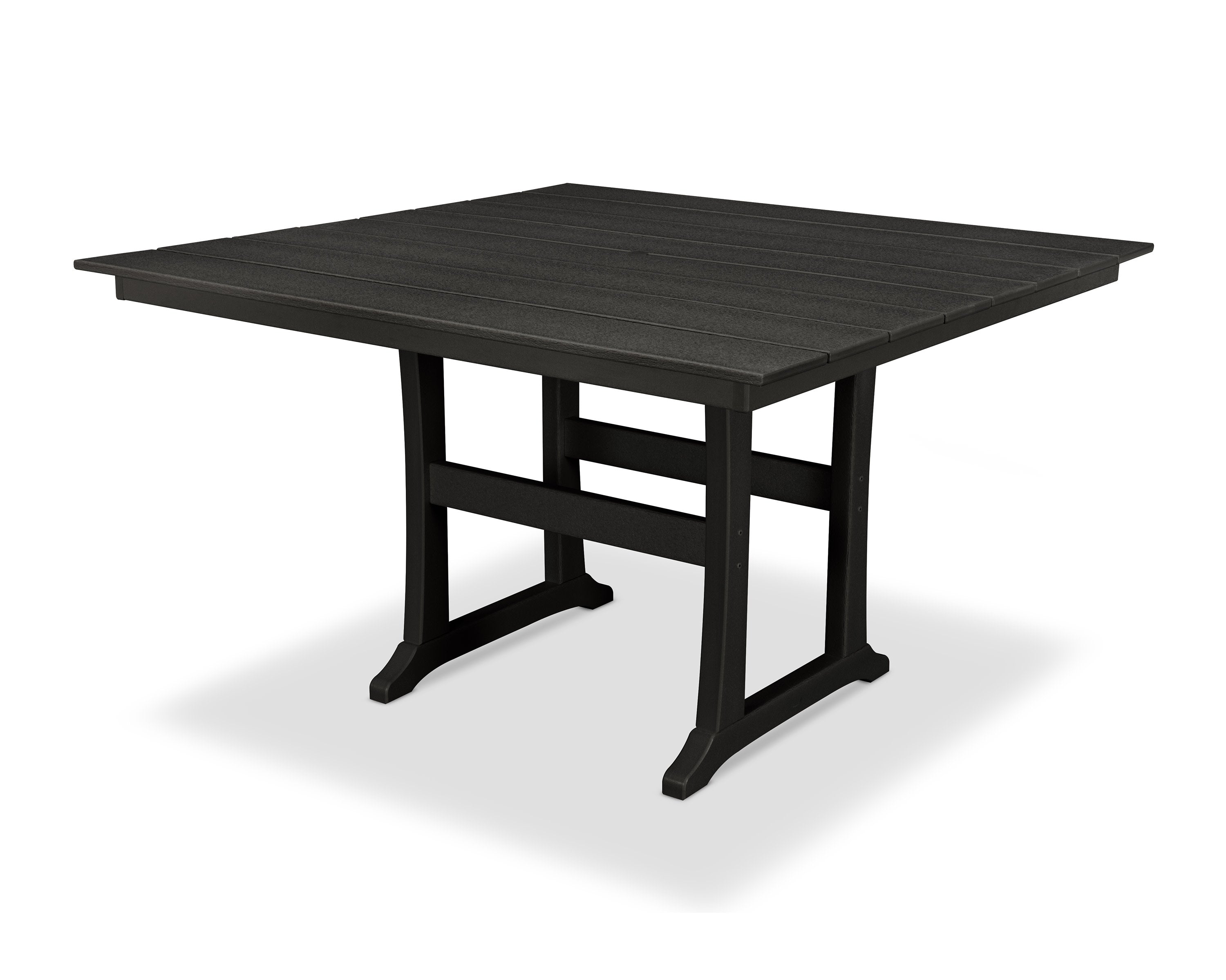 Farmhouse Trestle 59" Counter Table in Charcoal Black