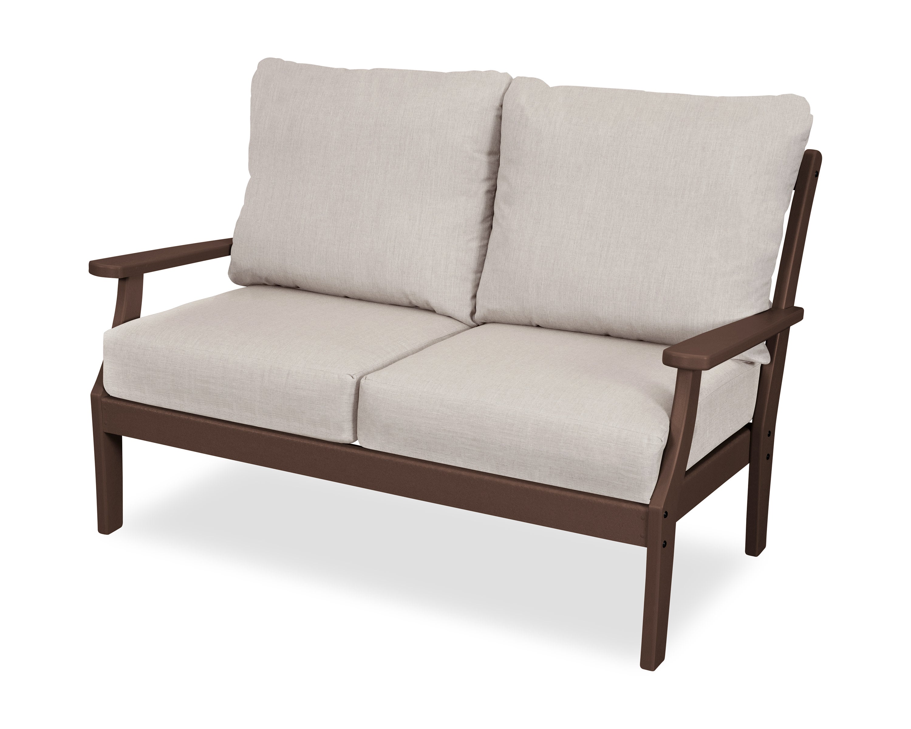 Yacht Club Deep Seating Loveseat in Vintage Lantern / Cast Ash