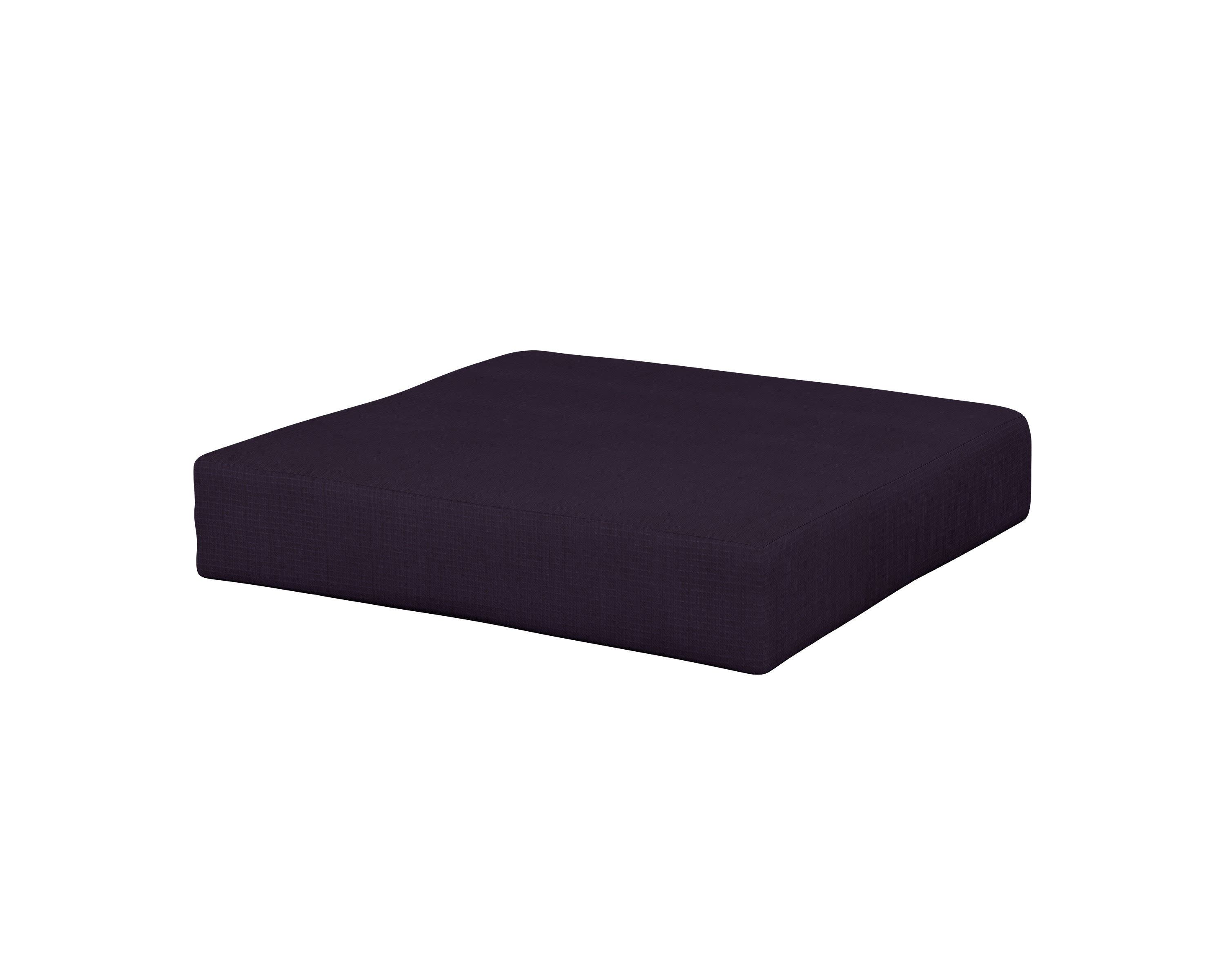 Vineyard Ottoman Cushion in Navy Linen