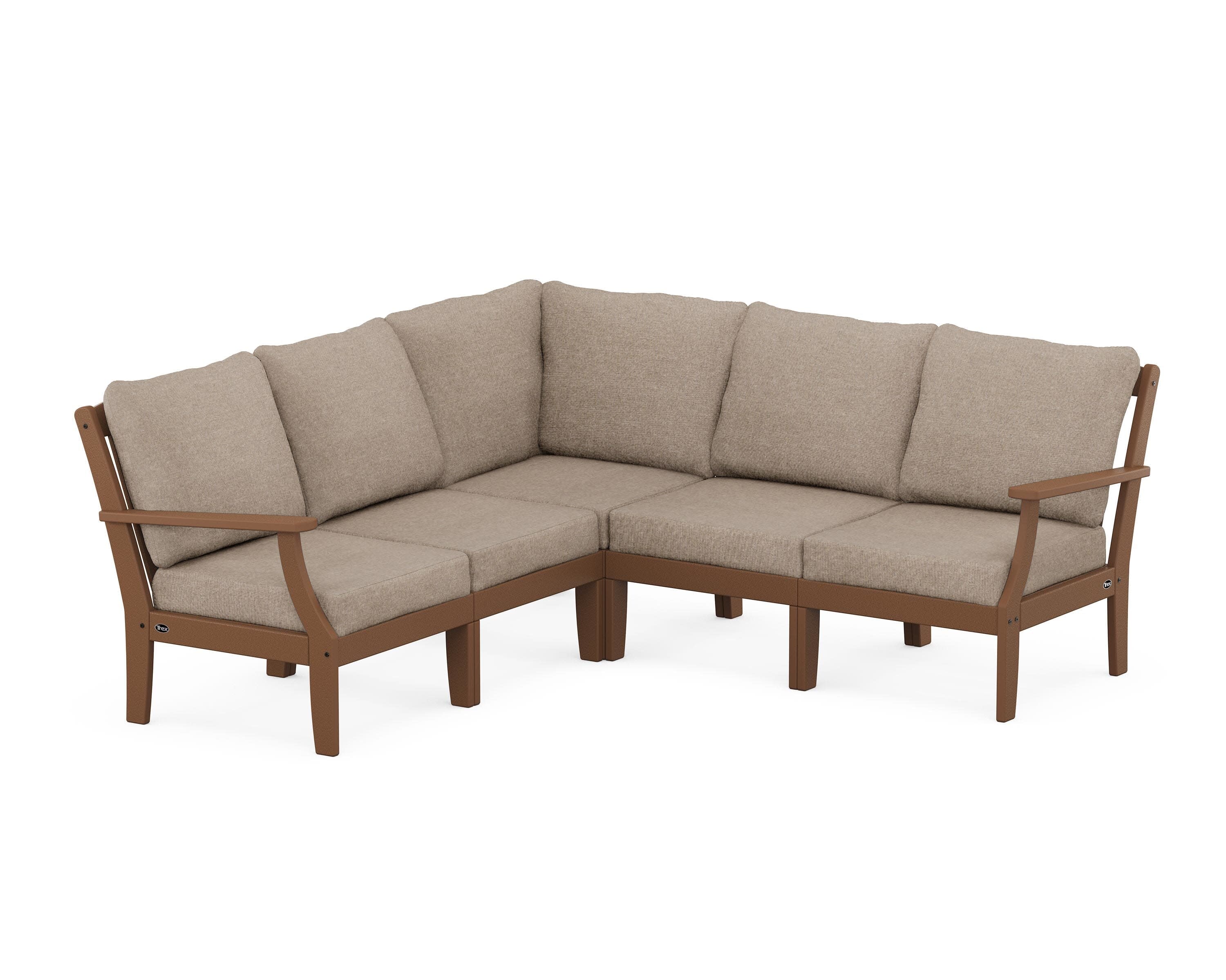 Yacht Club Modular 5-Piece Deep Seating Set in Tree House / Spiced Burlap