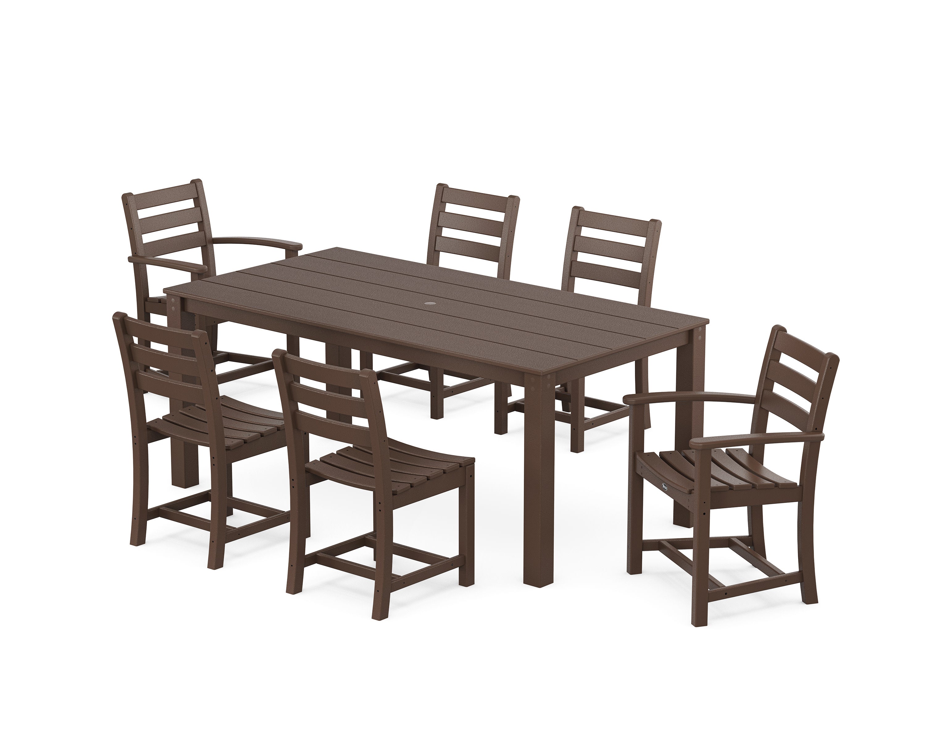 Monterey Bay 7-Piece Parsons Dining Set in Vintage Lantern
